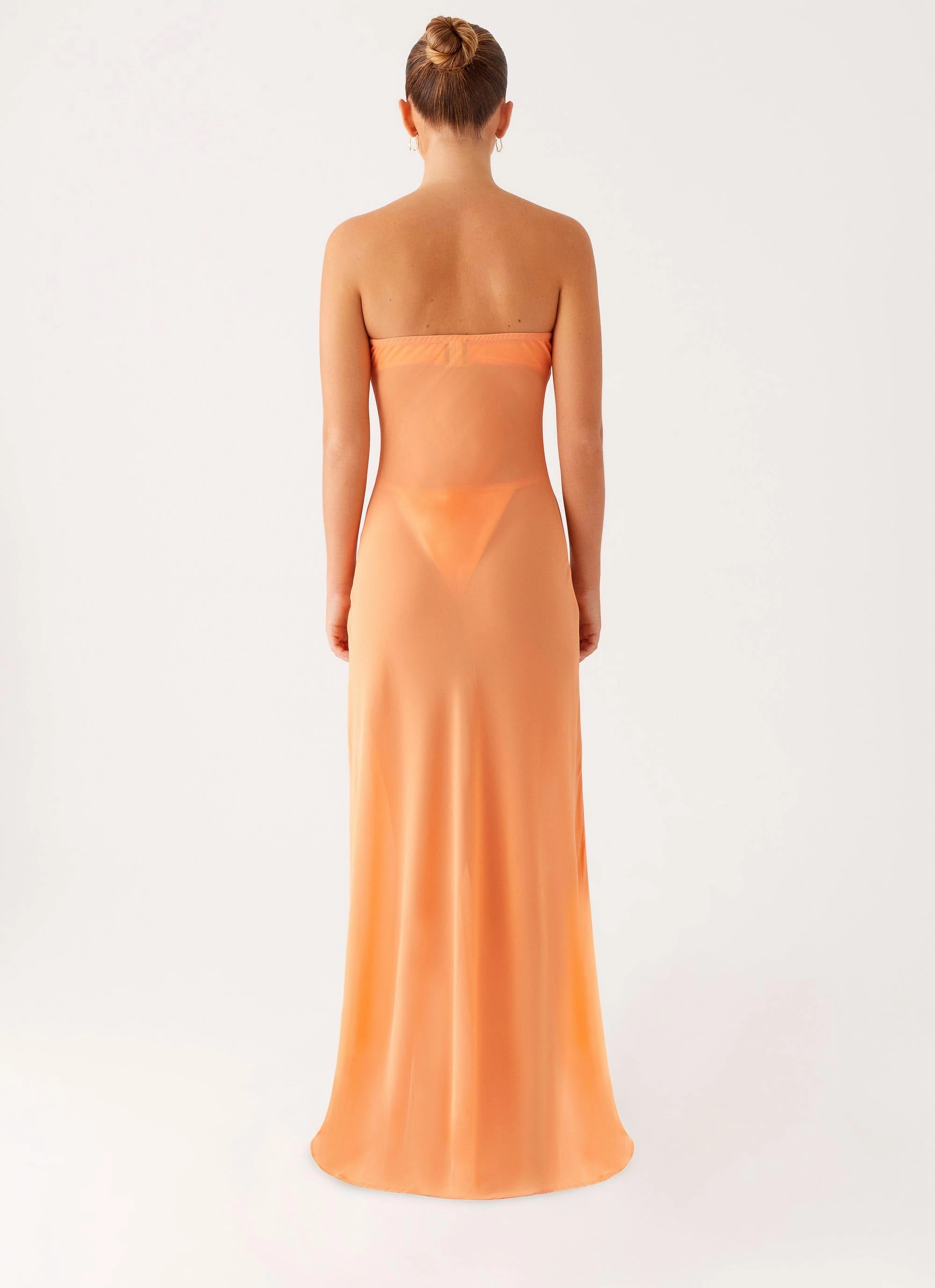 Mattie Strapless Maxi Dress - Orange Versatile Comfort Wear Outfit Core