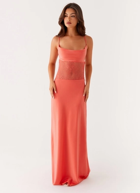 Formal dinner wear Shae Maxi Dress - Tangerine