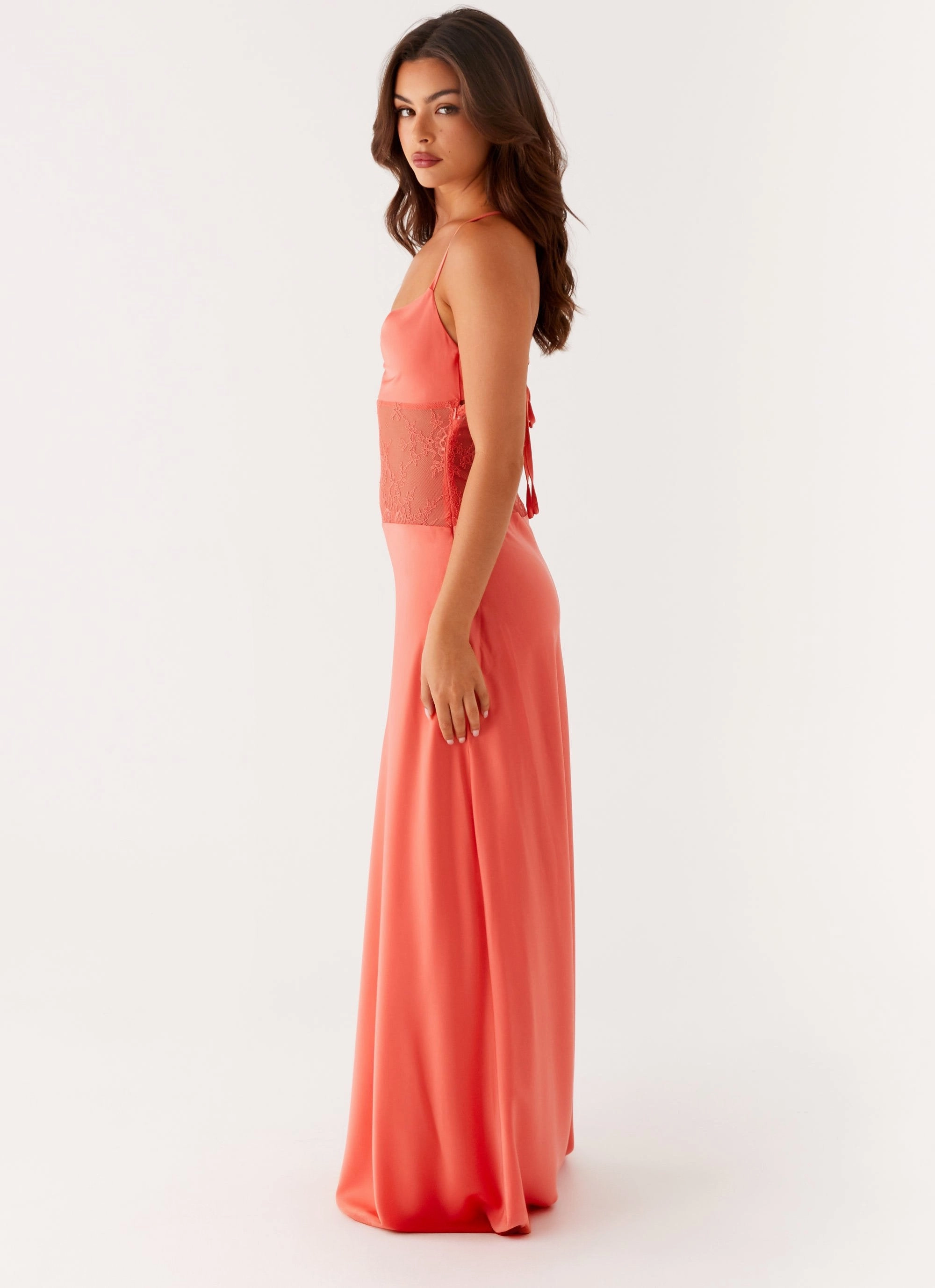 Love Glow V-Neck Shae Maxi Dress - Tangerine