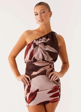 Vintage-Inspired Flattering Look Indianna Mini Dress - Cinnamon Palm