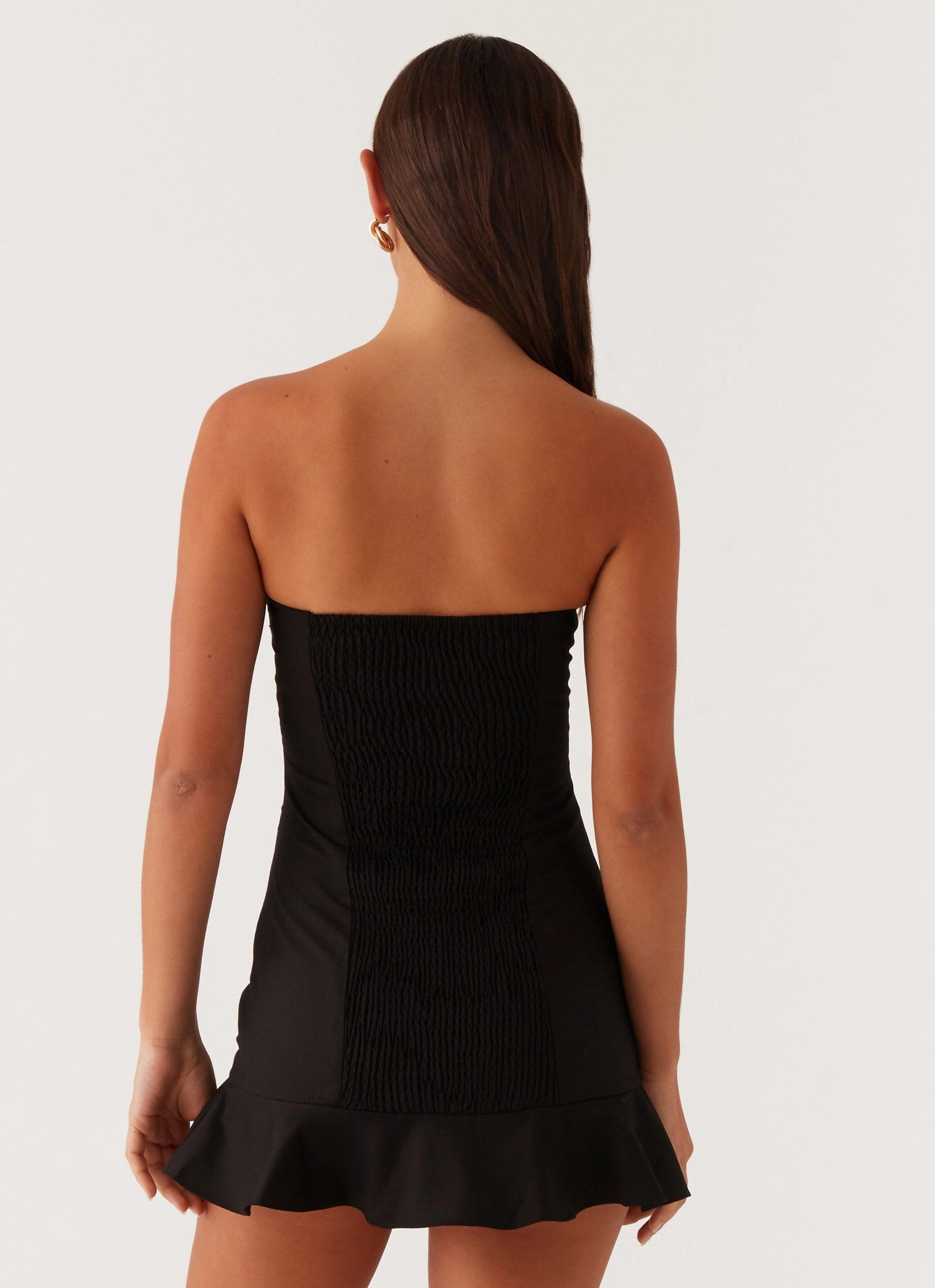 Spring Vibe Breathable Design Delmi Bustier Mini Dress - Black