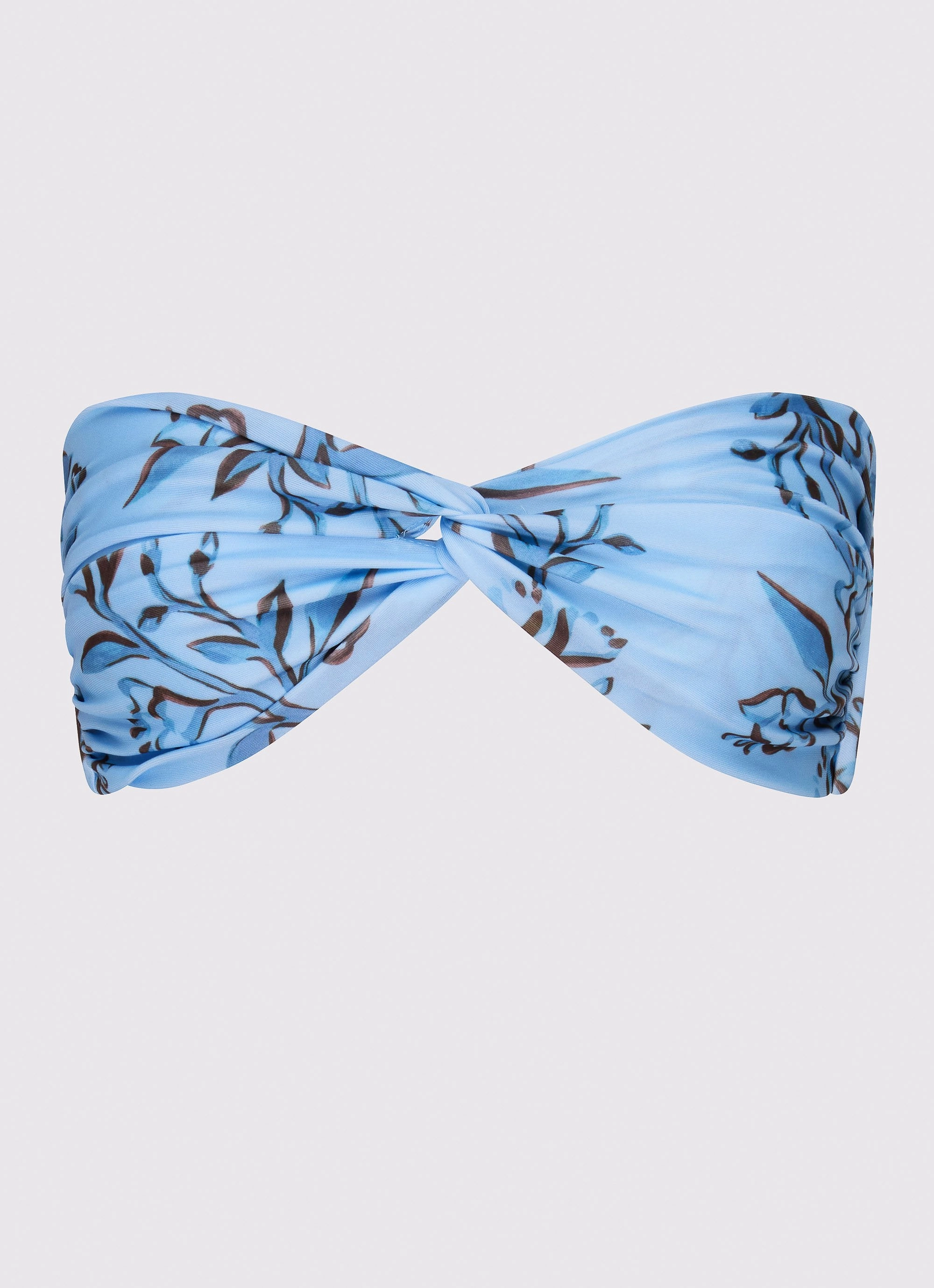 Sustainable production Delta Bandeau Bikini Top - Blue Floral Print
