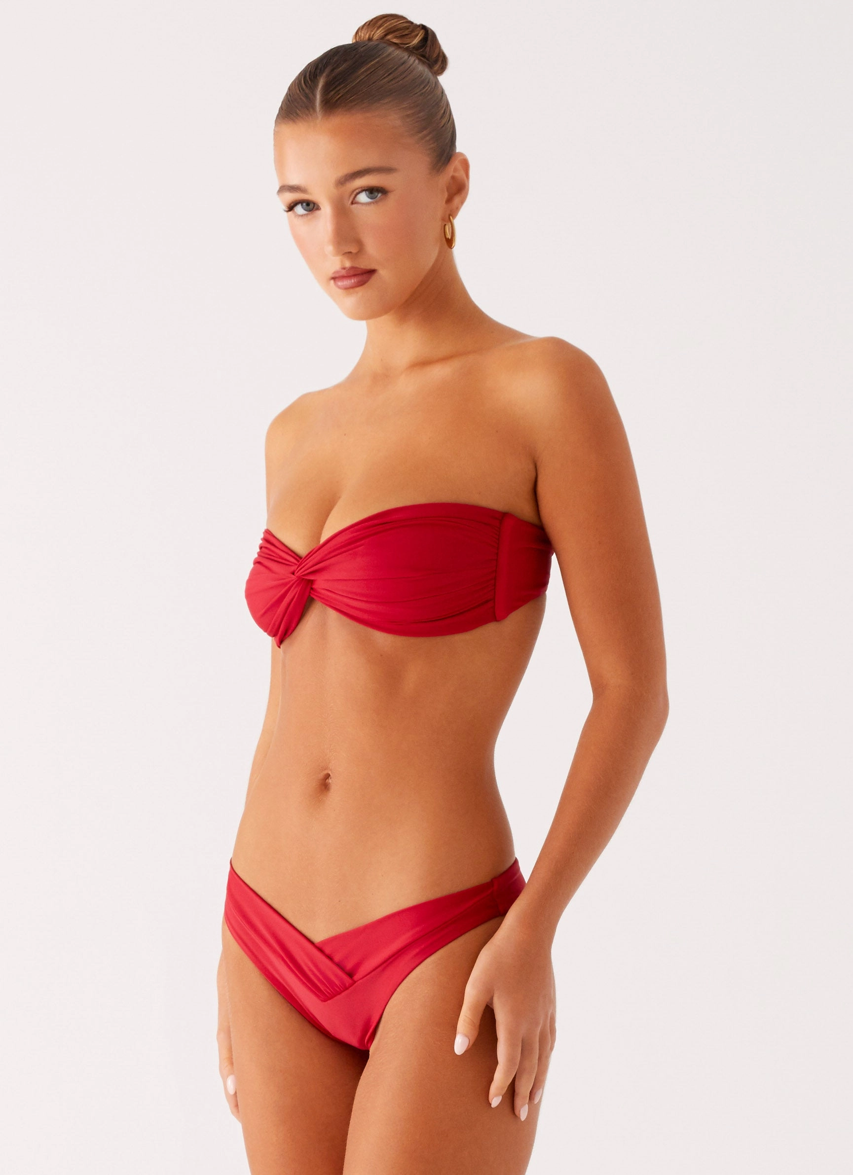Action Wear invention Delta Bandeau Bikini Top - Deep Red