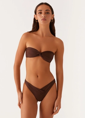 PressureDistributingPads nylon Delta Bikini Bottoms - Brown