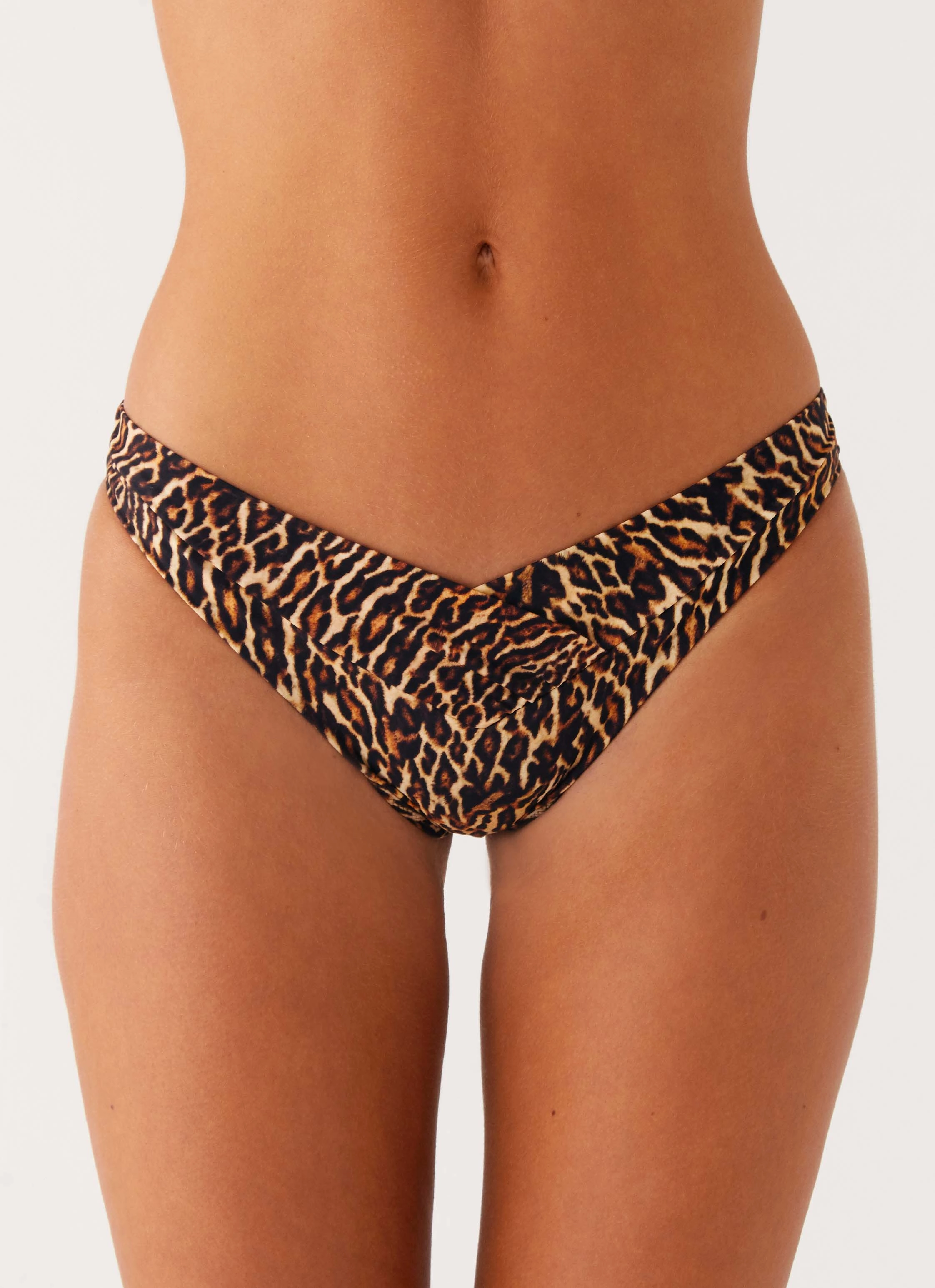 convenience Performance Fabric Delta Bikini Bottoms - Cheetah