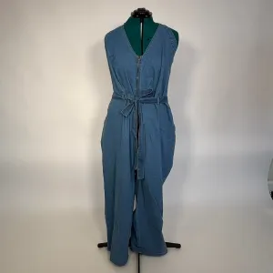 Denim Halter Neck Jumpsuit NWT