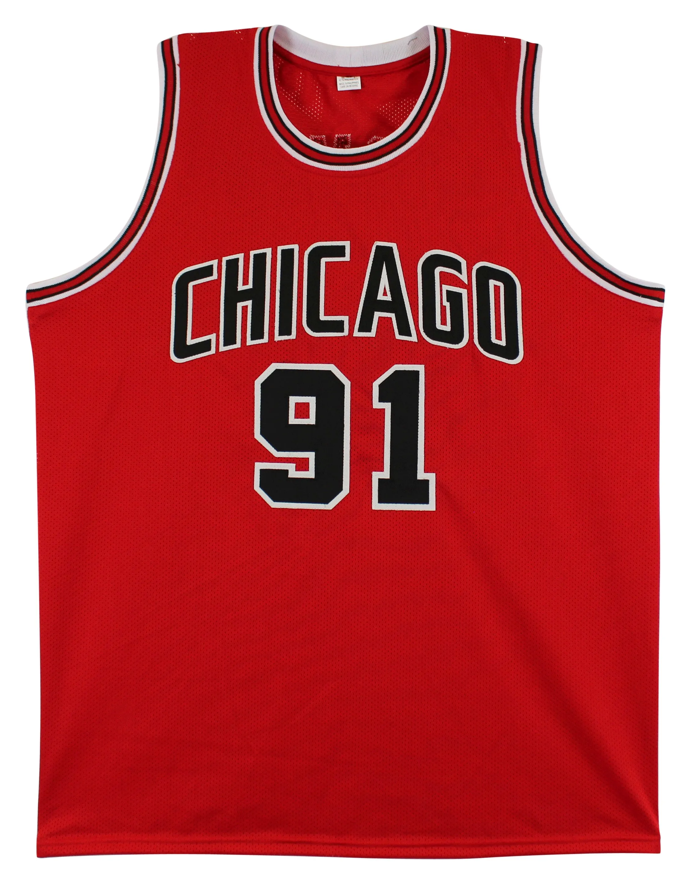 Dennis Rodman Authentic Signed Red Pro Style Jersey Autographed BAS Witnessed