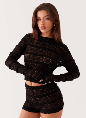 Desert Isle Mini Shorts - Black StaticResistantMaterial
