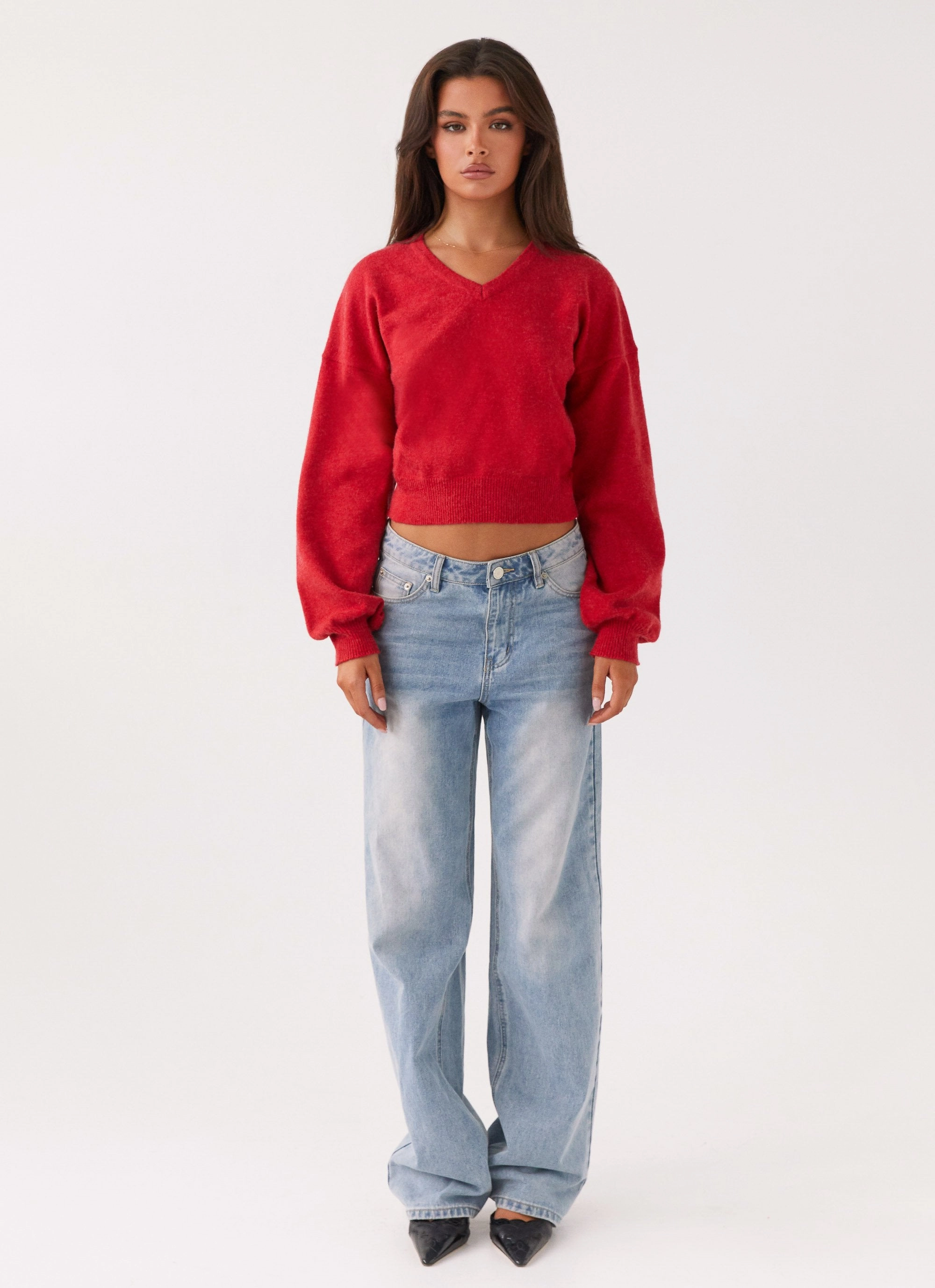 Deserve Me Knit Top - Cherry Flatlock Seams