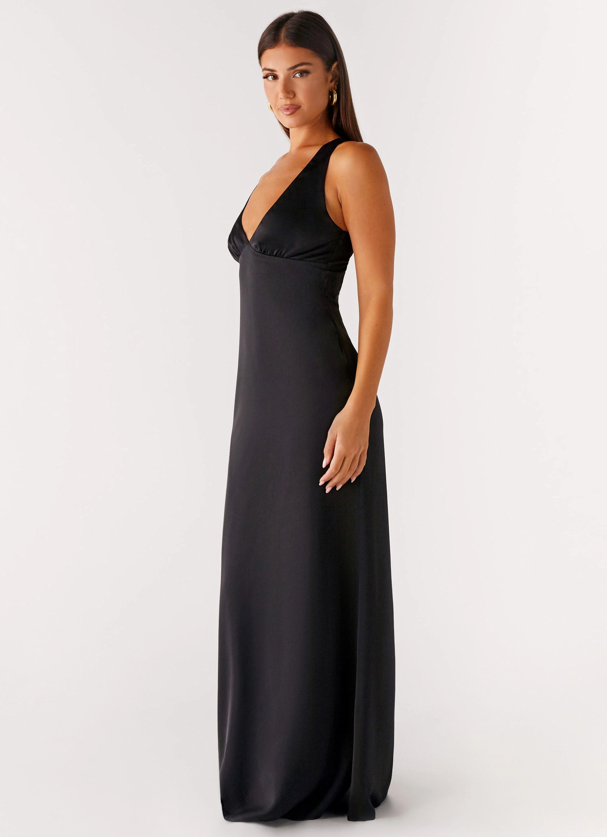 Desi Halterneck Maxi Dress - Black Elegant formal piece