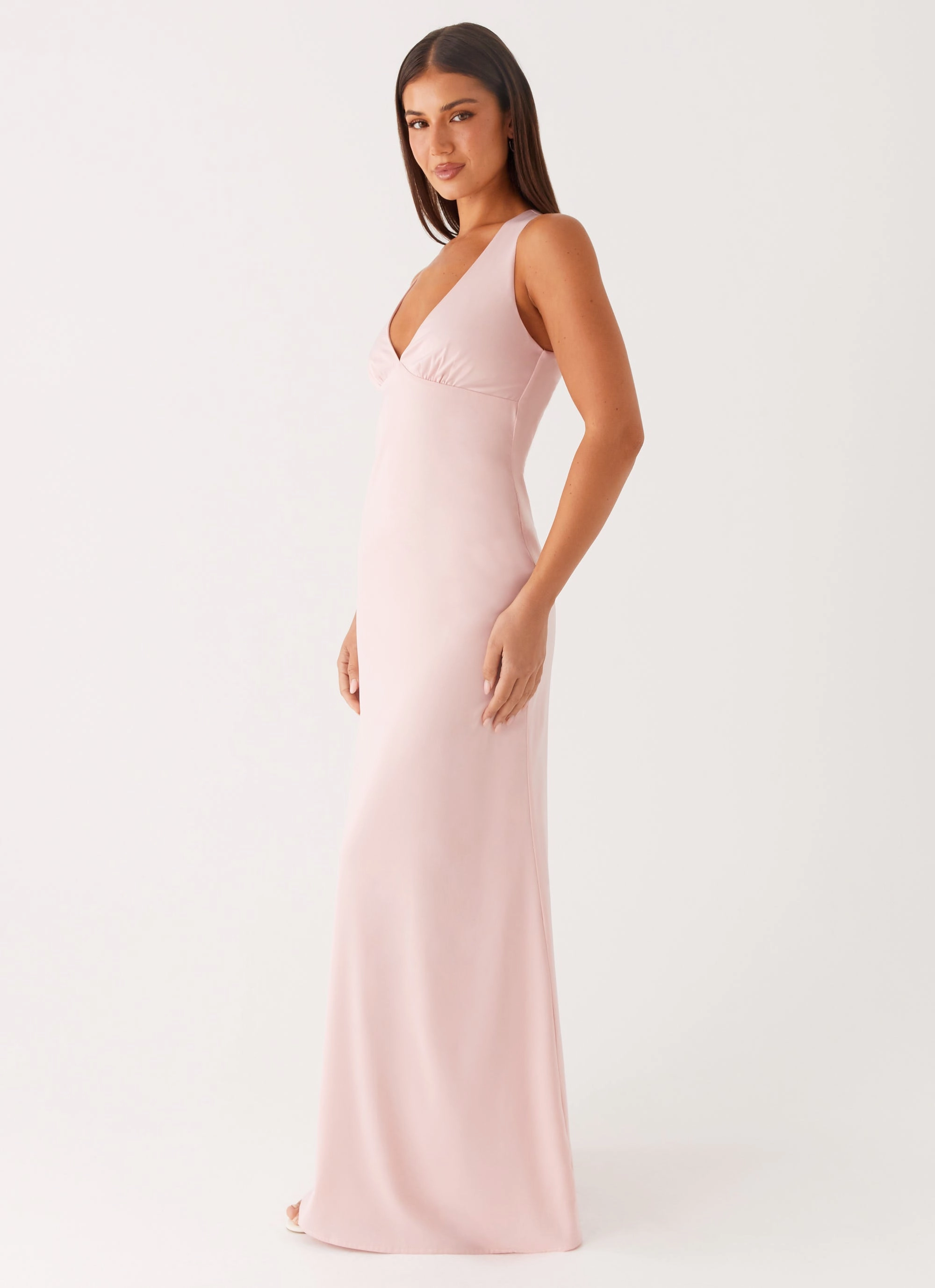 Petite Chic Desi Halterneck Maxi Dress - Pink