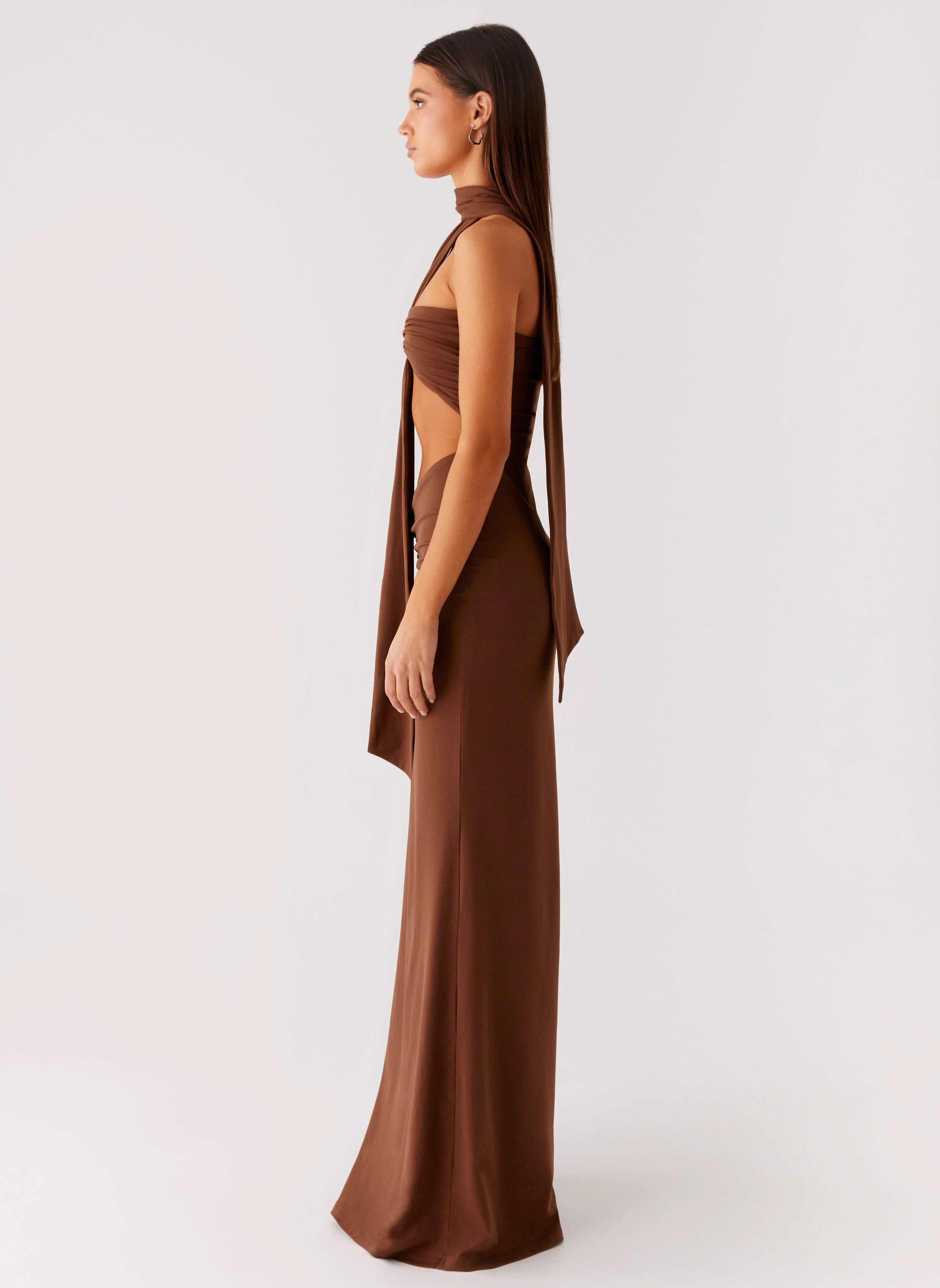 Olive Bloom Maxi Dress - Chocolate Soft Colorway Pure Color