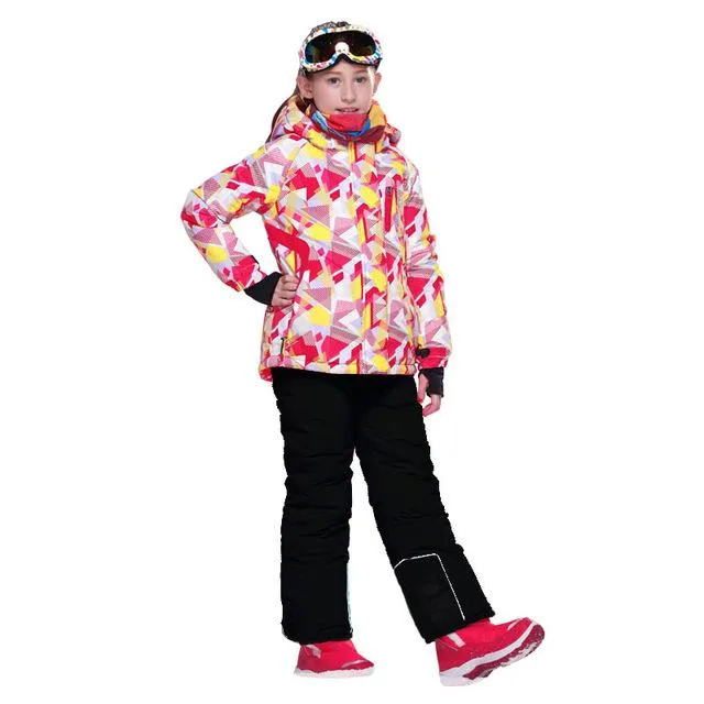 DETECTOR Windproof Hooded Boys Snowboard Suit - Kid's