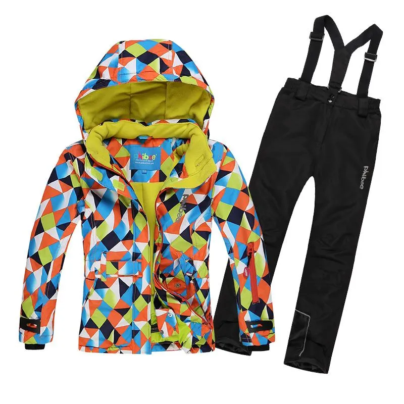 DETECTOR Windproof Hooded Boys Snowboard Suit - Kid's