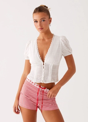 Breathable Layer Fit Devon Micro Shorts - Red Gingham