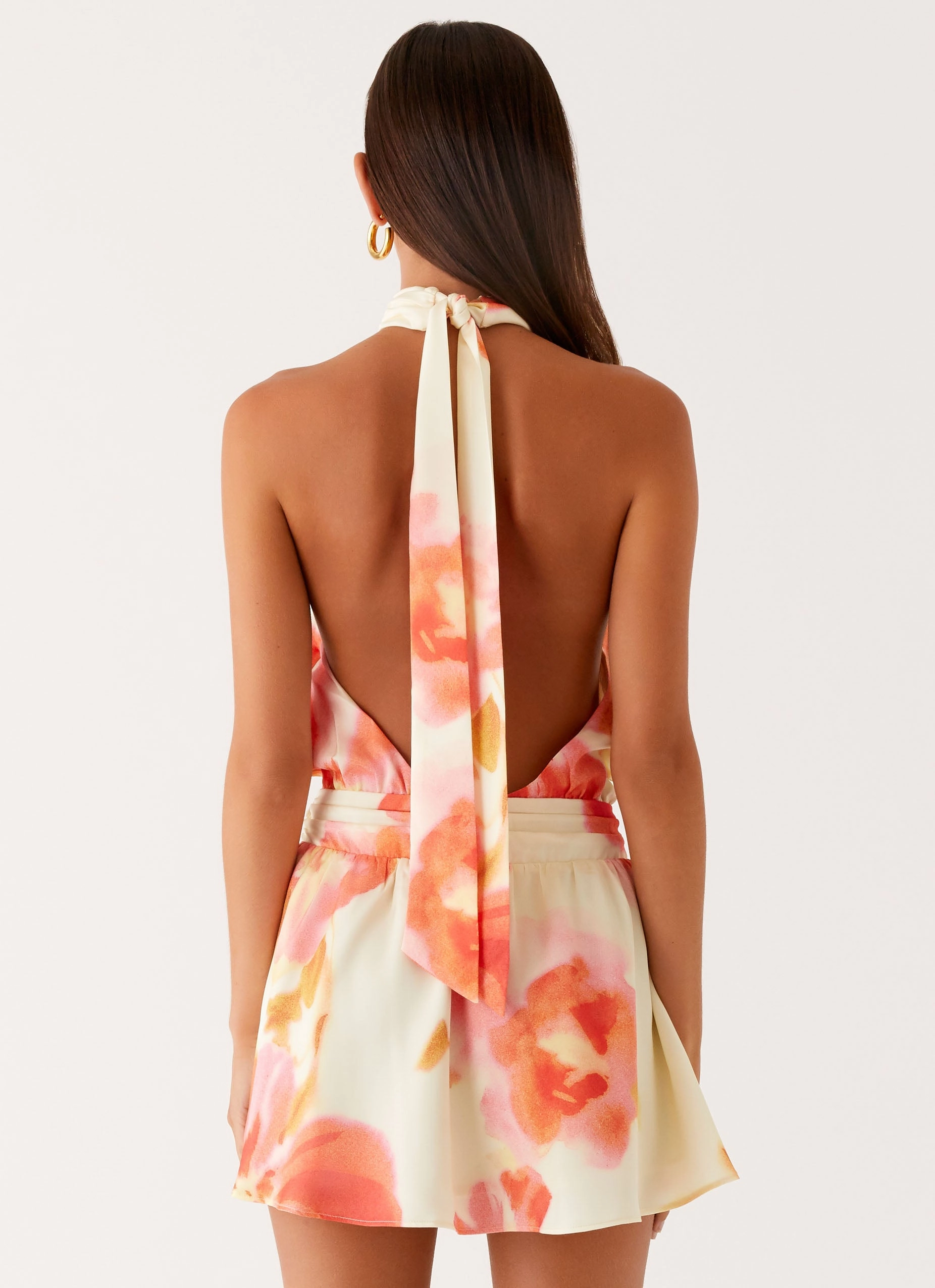 Diablo Backless Mini Dress - Mimosa Blossom Evening-Wear