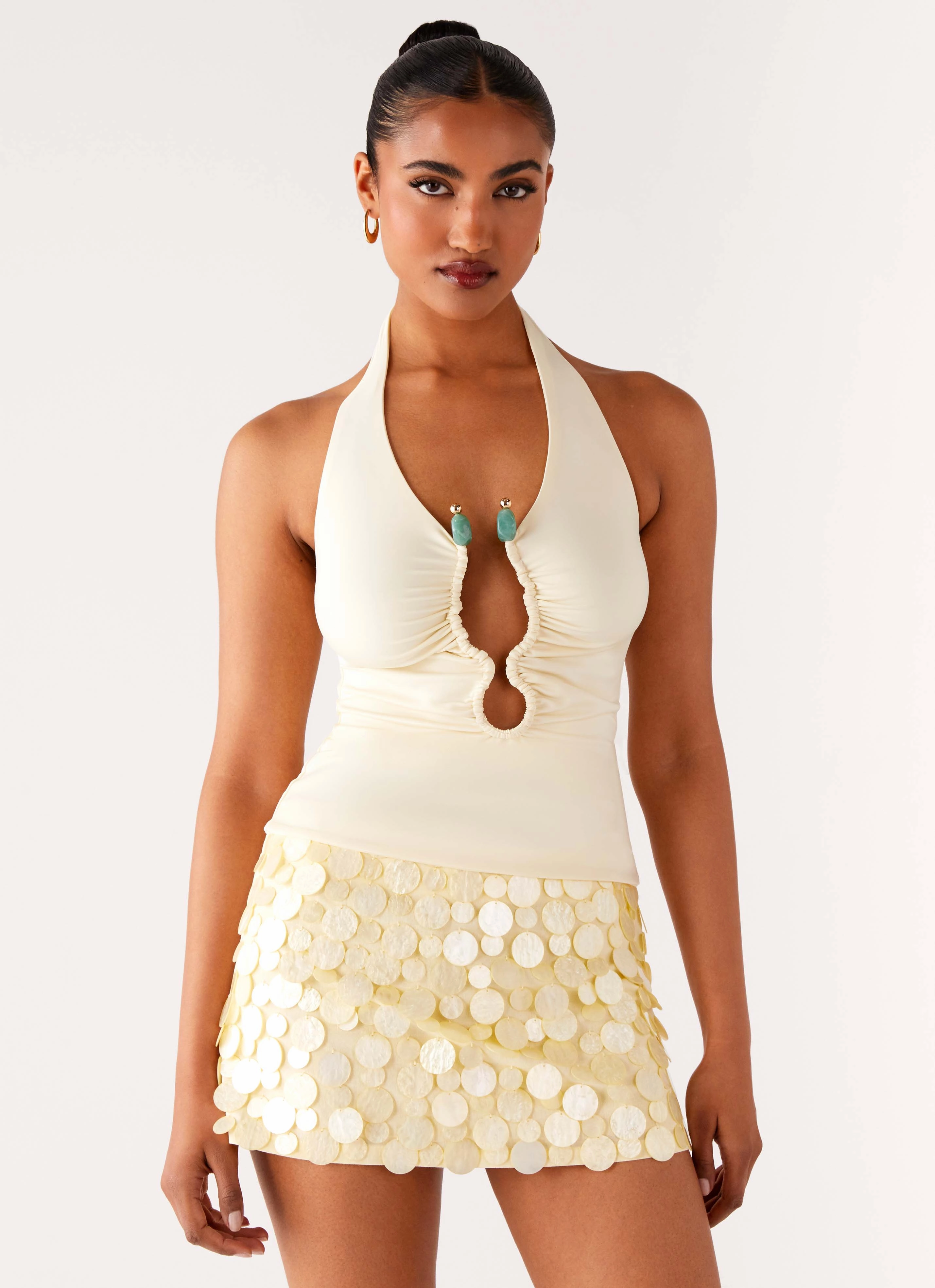 Diego Halter Top - Yellow Oversized Silhouette