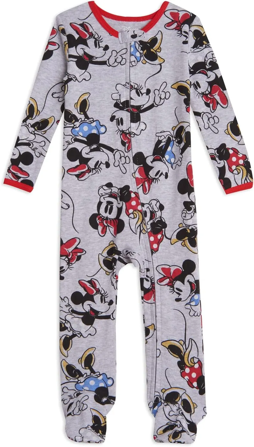 Disney Junior Baby Girls 2 Pack Zip Up Sleep N' Plays Newborn to Infant Sizes (Newborn - 24 Months)
