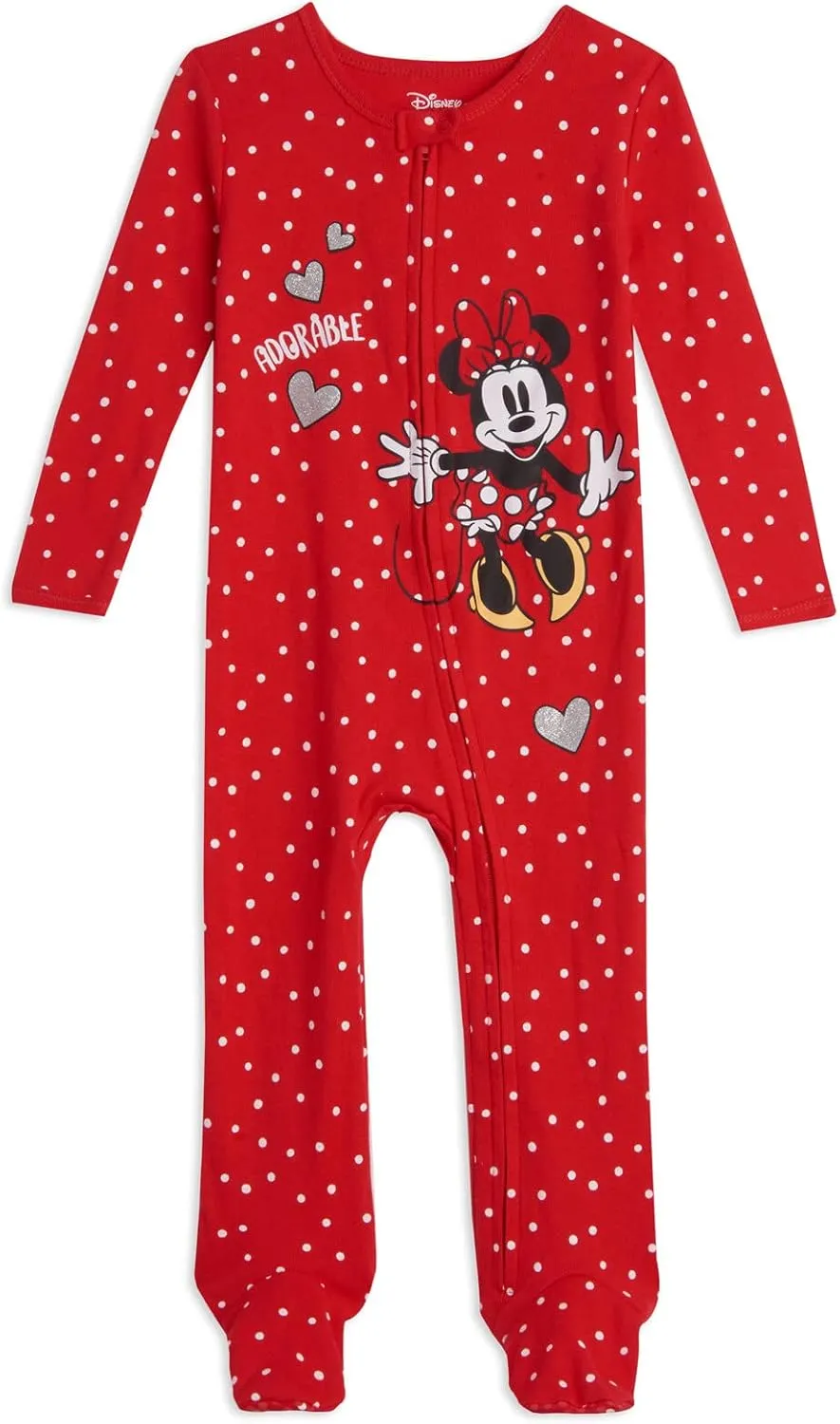 Disney Junior Baby Girls 2 Pack Zip Up Sleep N' Plays Newborn to Infant Sizes (Newborn - 24 Months)