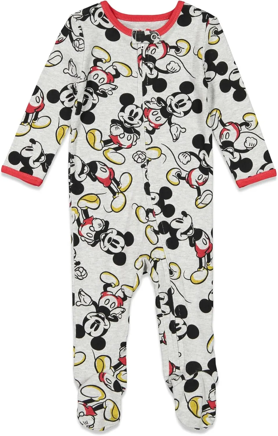 Disney Mickey Mouse Baby 2 Pack Zip Up Sleep N' Play Coveralls Newborn to Infant