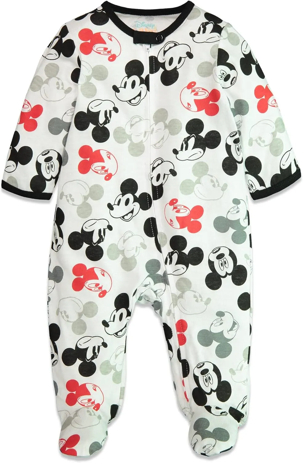 Disney Mickey Mouse Baby 2 Pack Zip Up Sleep N' Play Coveralls Newborn to Infant