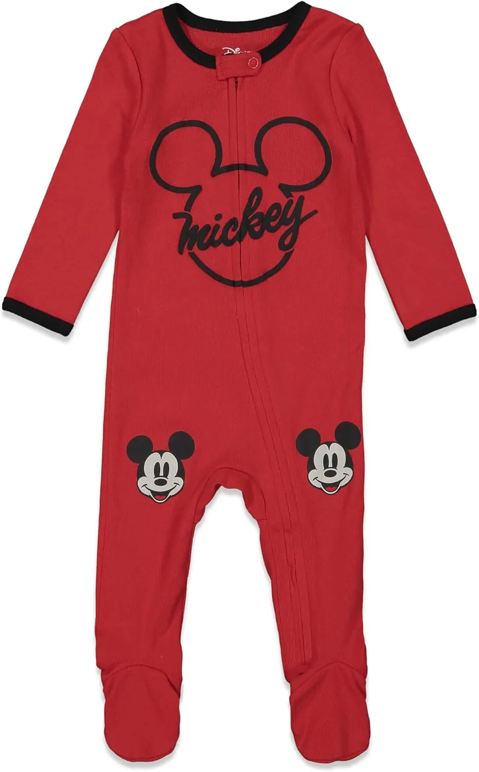 Disney Mickey Mouse Baby 2 Pack Zip Up Sleep N' Play Coveralls Newborn to Infant