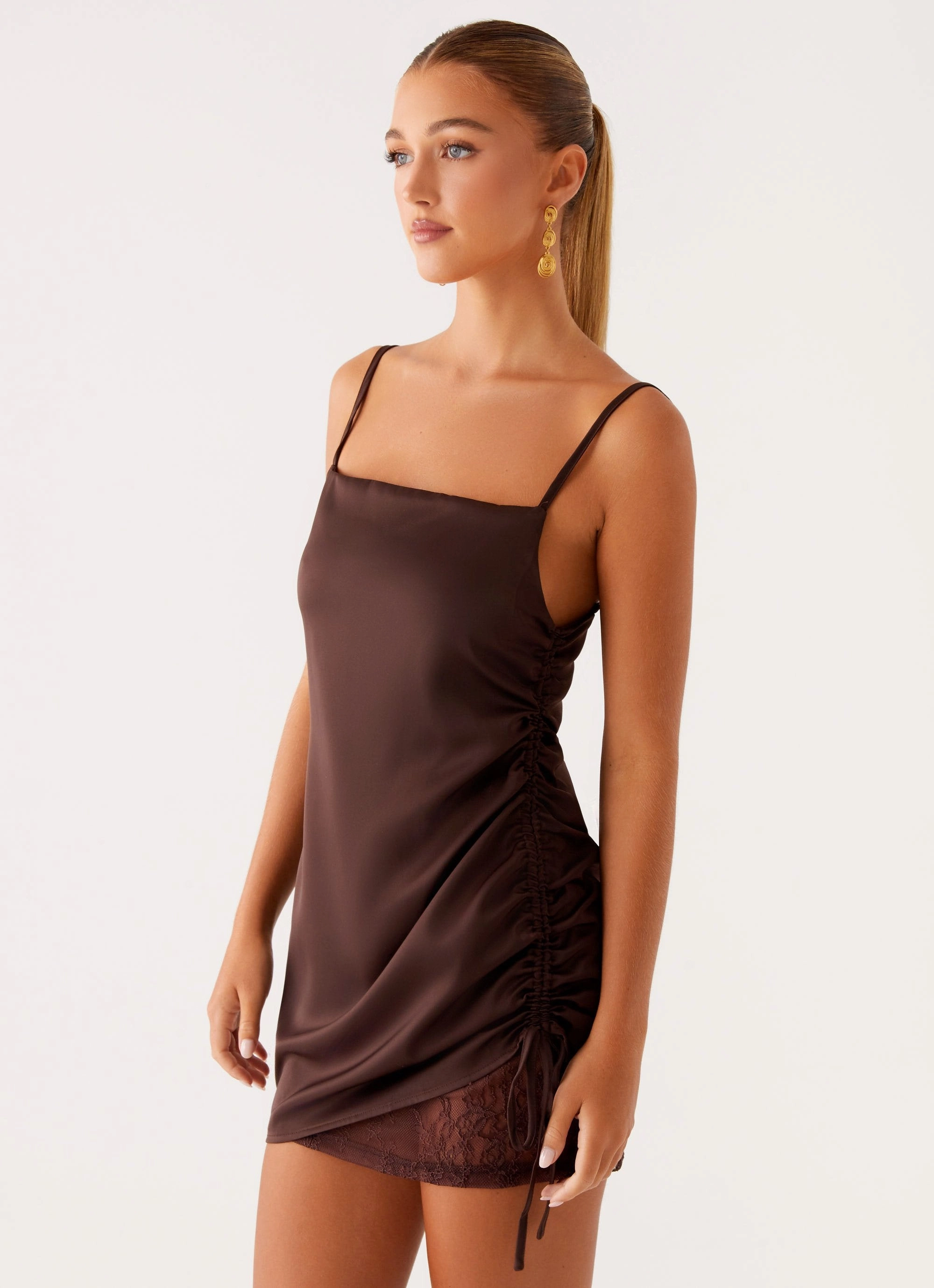 Piper Mini Dress - Chocolate spring fresh