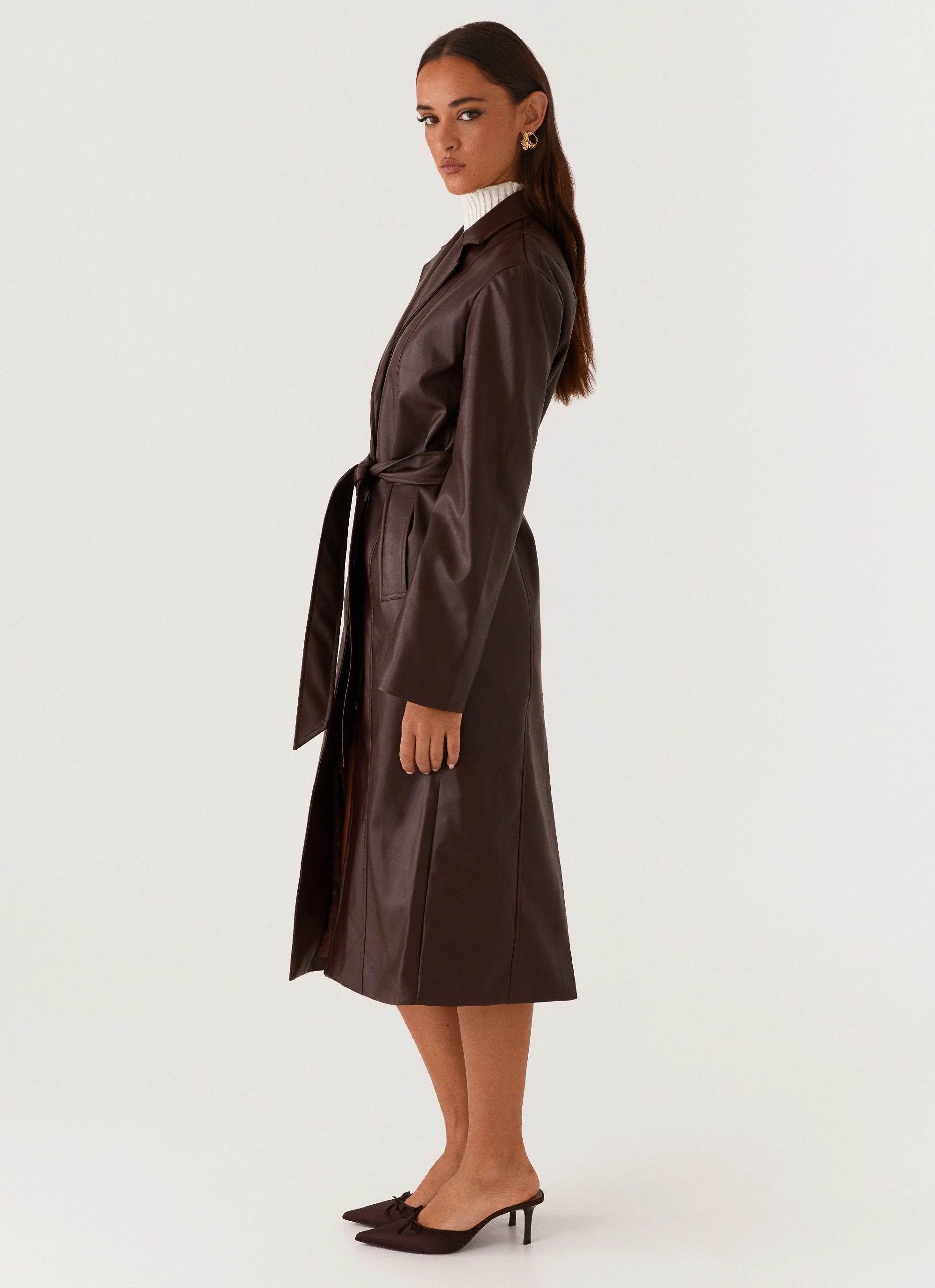 Dixie Trench Coat - Chocolate Stay Dry Interior Fashion Event