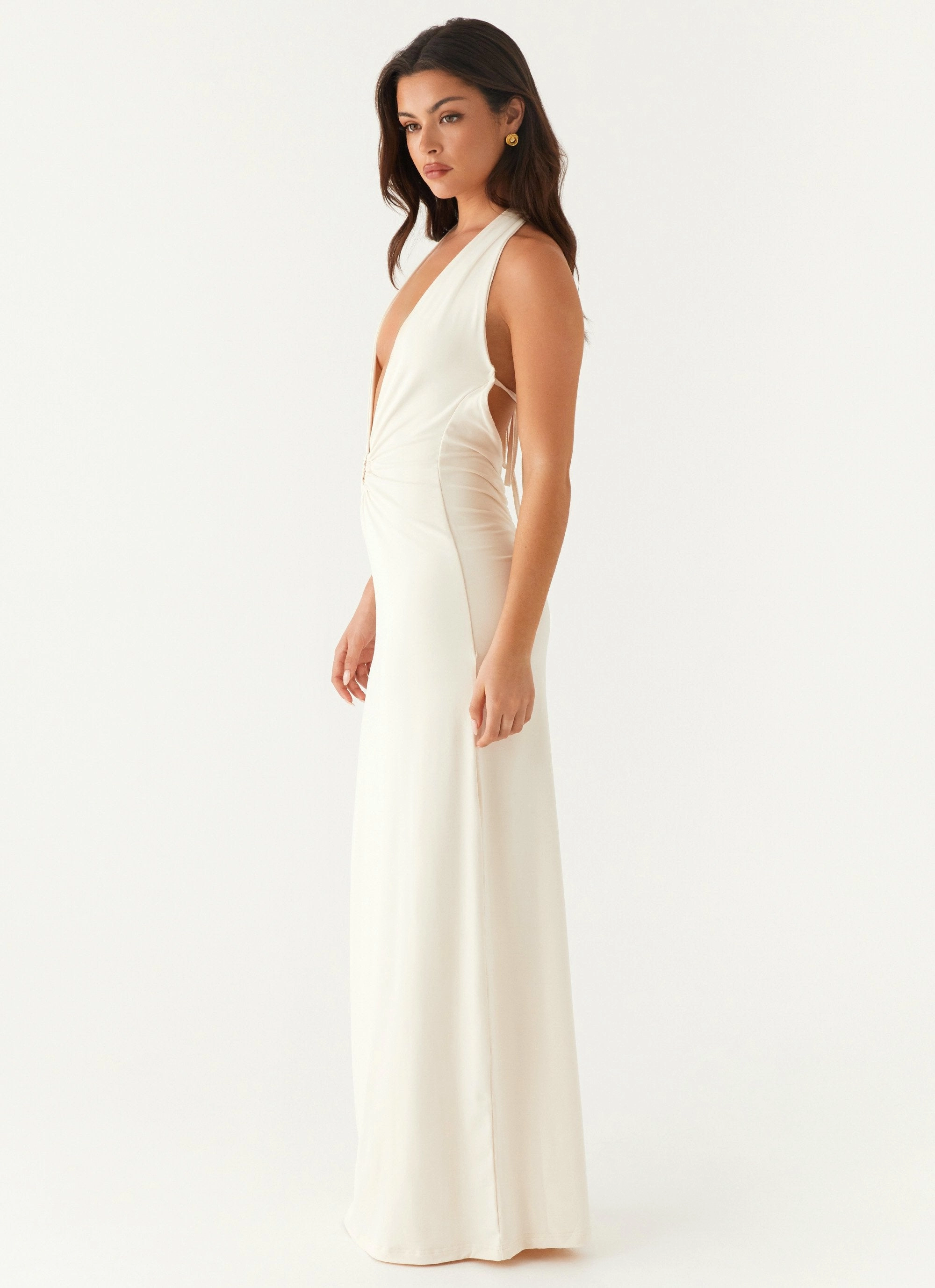 Dominica Maxi Dress - Ivory Fall Outfit