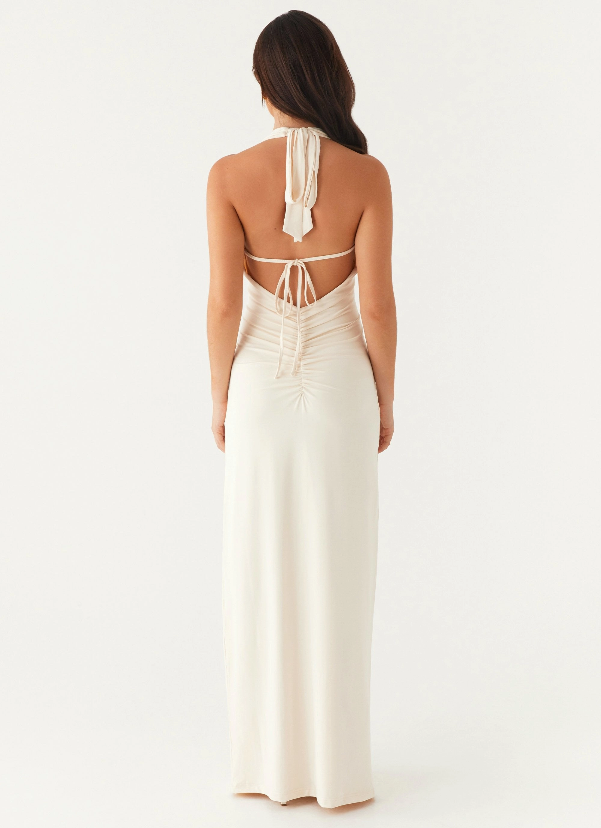 Striped-Pattern Dominica Maxi Dress - Ivory