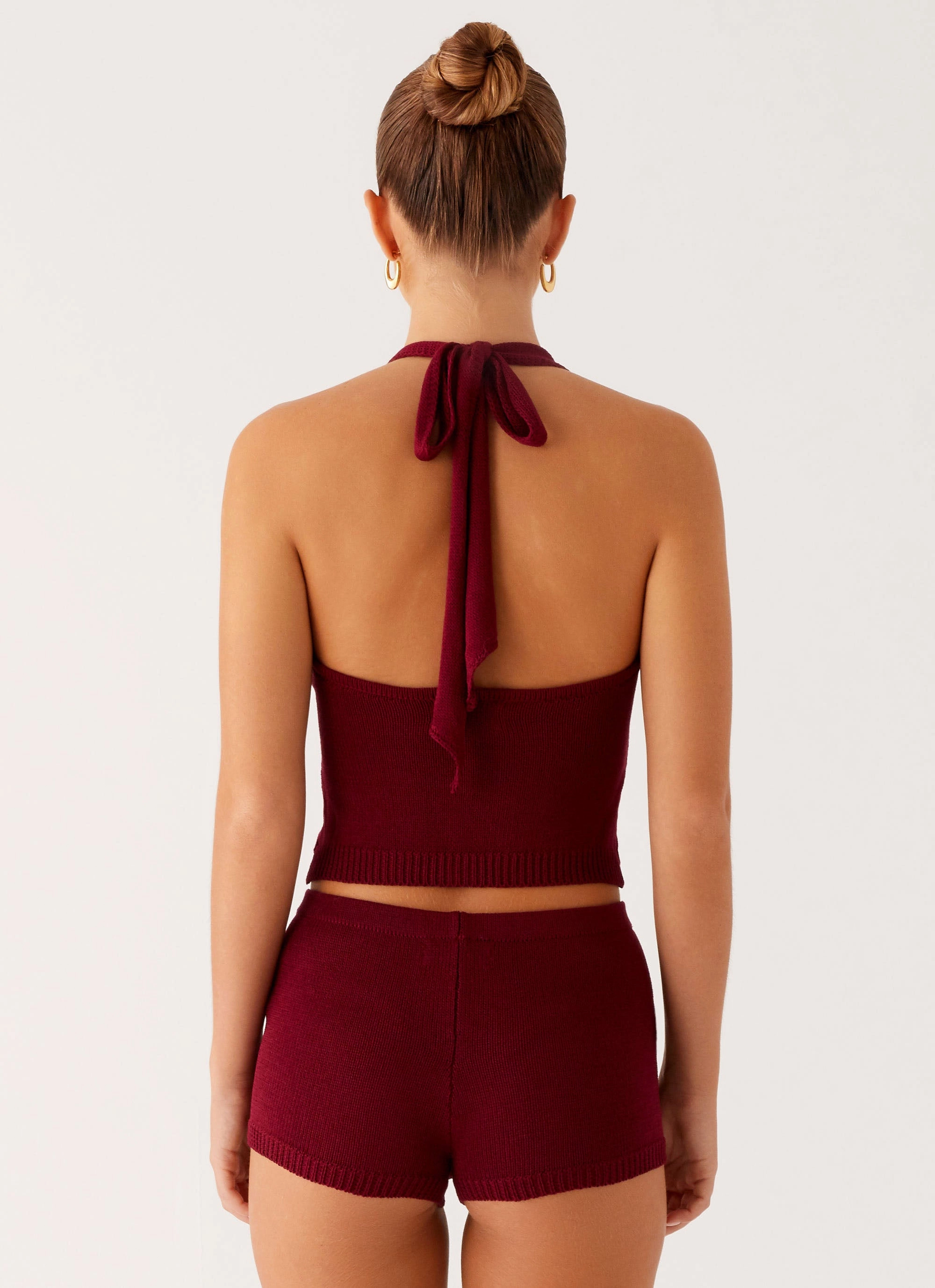 Miffy Crochet Top - Maroon EcoCertified Textile Double Stitched Hem