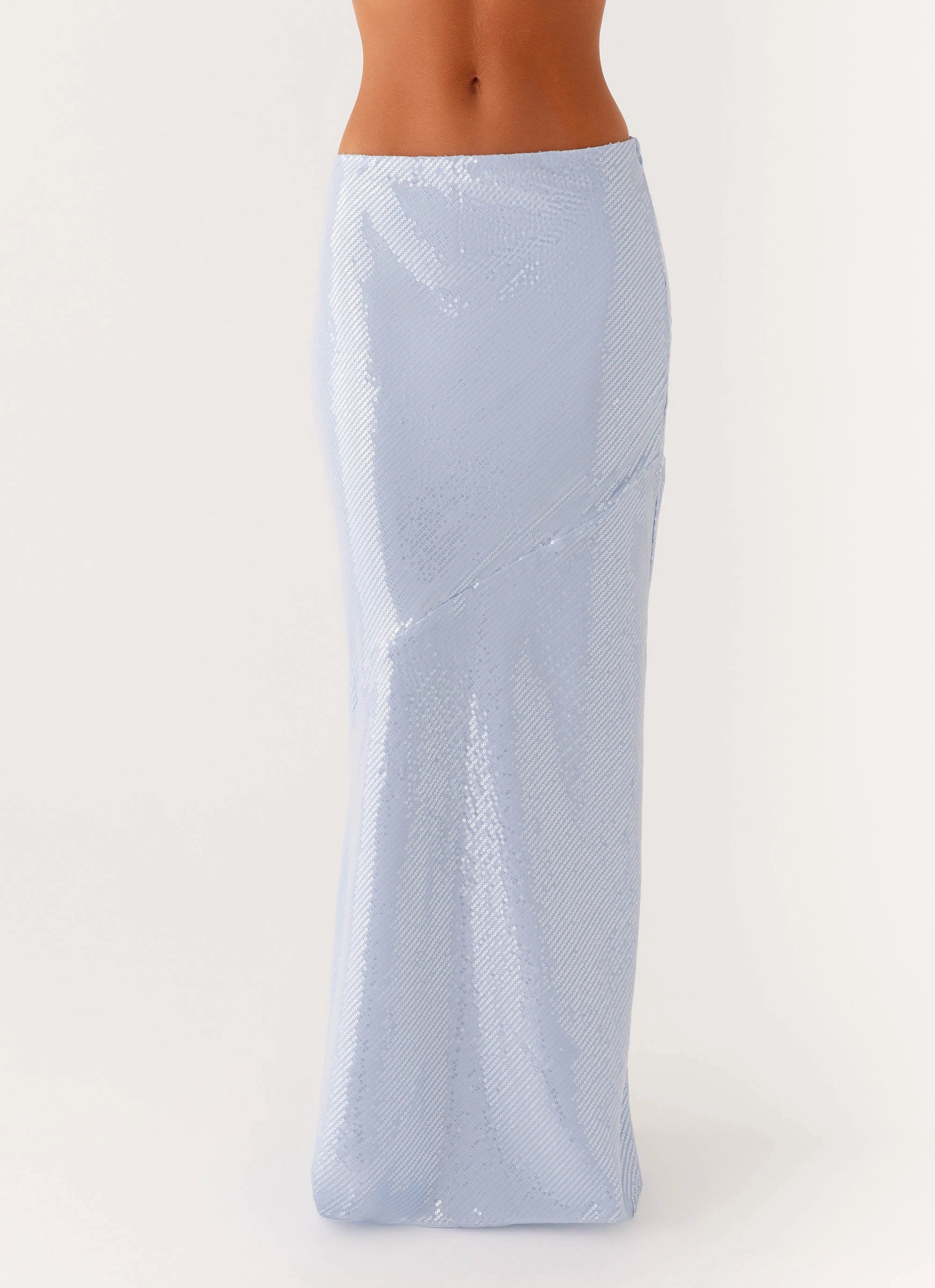Algorithm Sequin Maxi Skirt - Blue Chill Comfort Ultra Soft Inner Layer