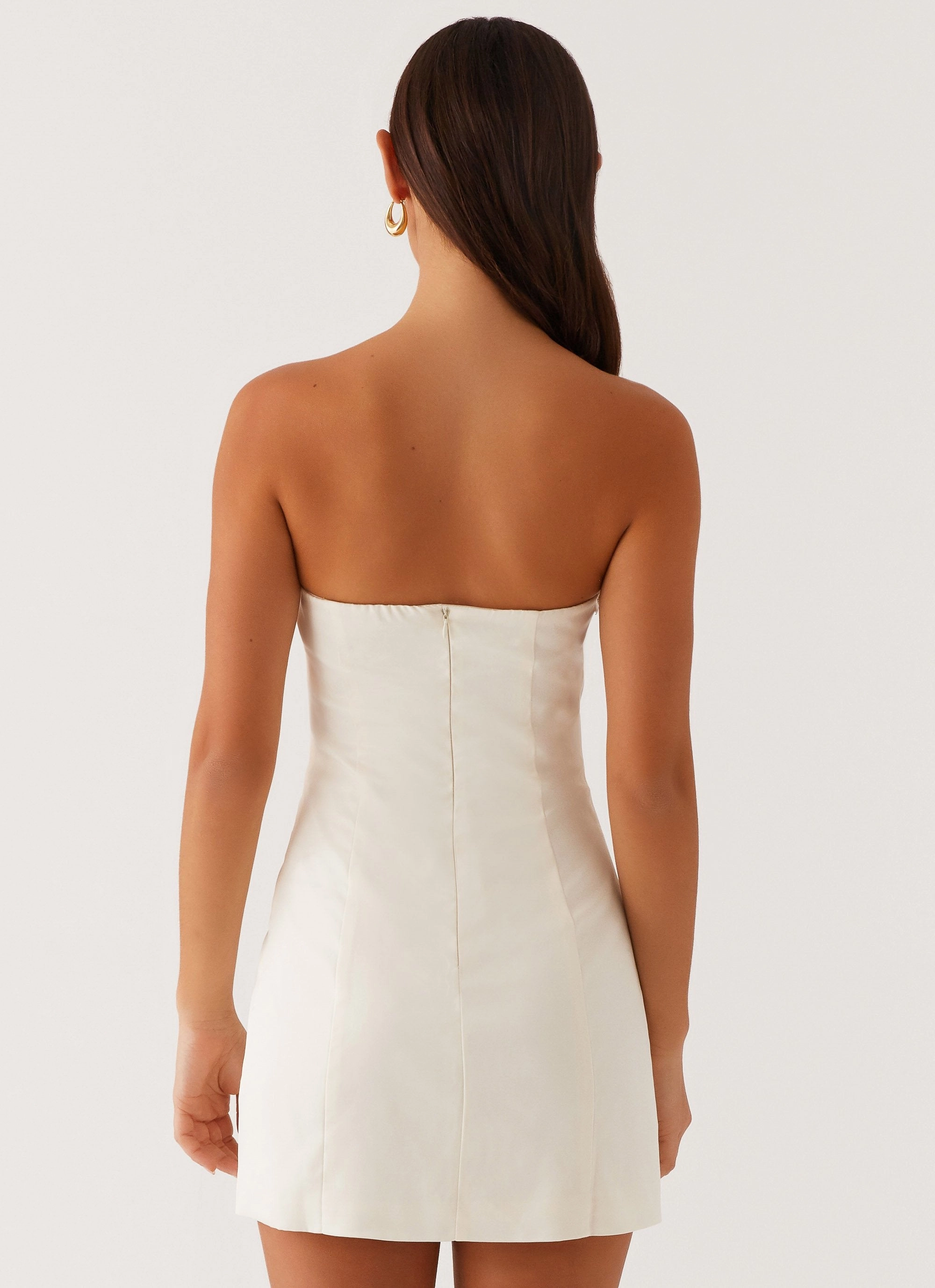Kessie Mini Dress - Ivory Smart Fabric polka-dot
