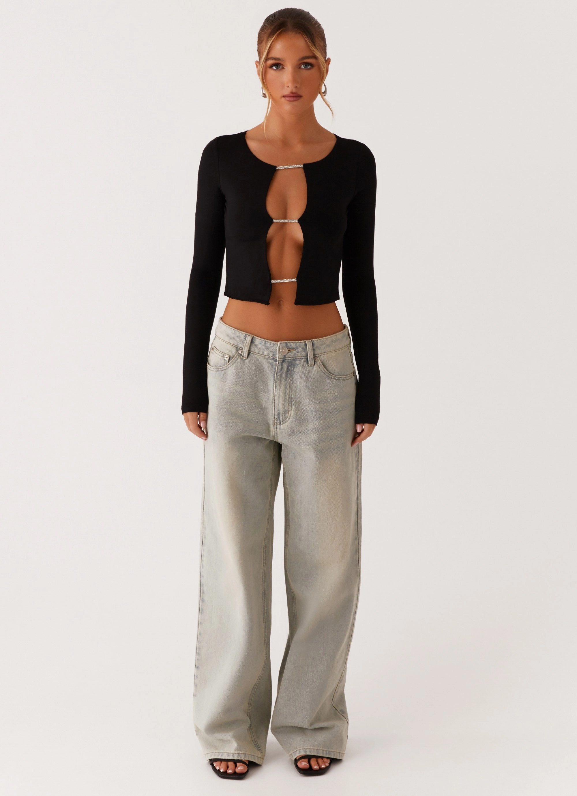 NonChafe Tag Placement Comfortable Look Pippa Top - Black