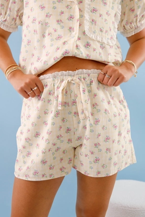 Dreaming Til Sunshine Pajama Shorts Comfortable Layering