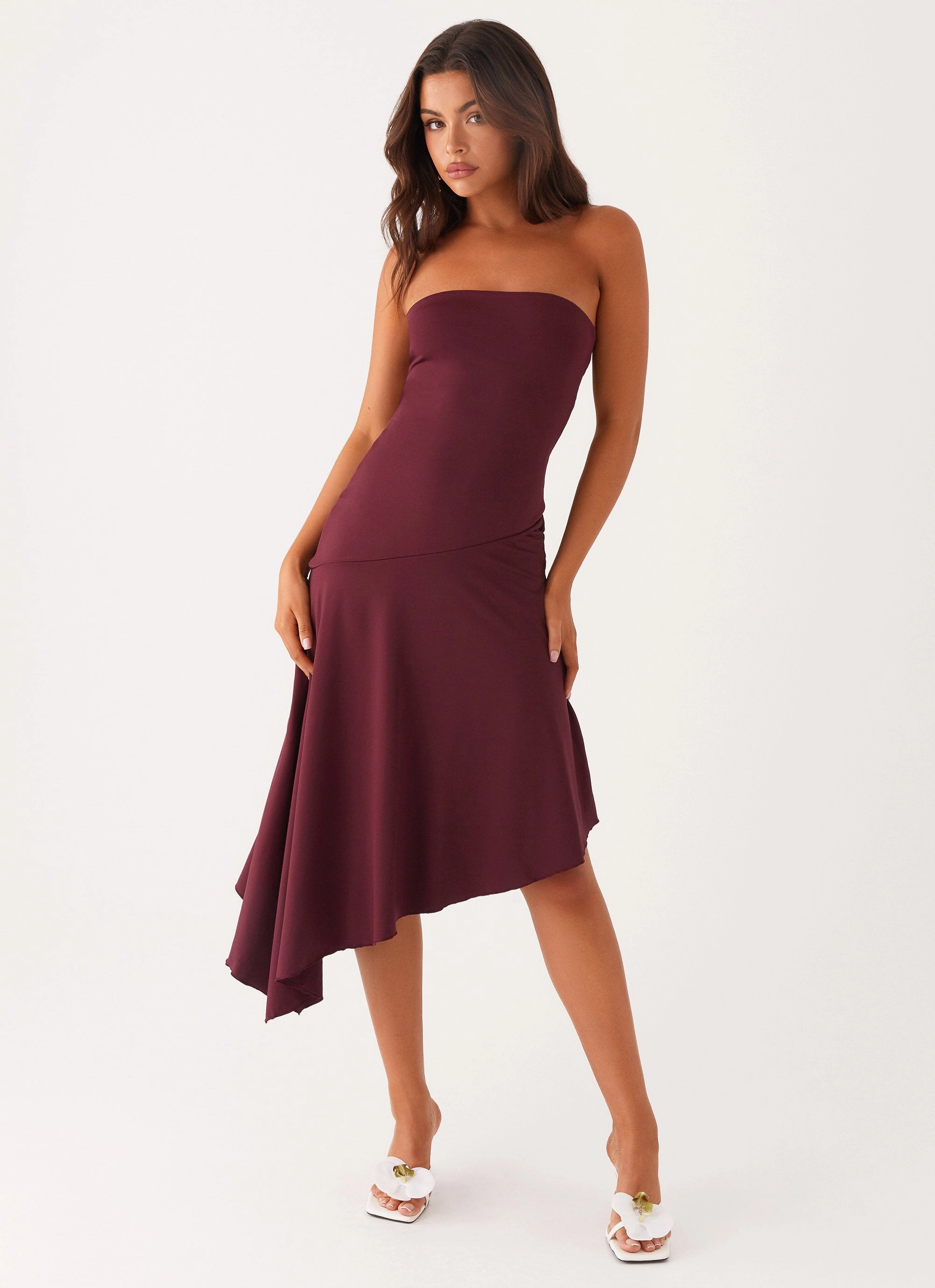 Casual weekend dress Juliana Midi Dress - Mulberry