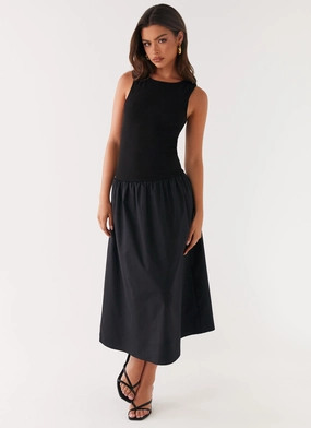 Duchess Midi Dress - Black Layer Safe Modern Fit
