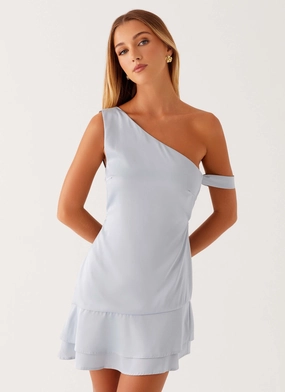 Studio Style Bold Touch Dune Mini Dress - Heather Blue