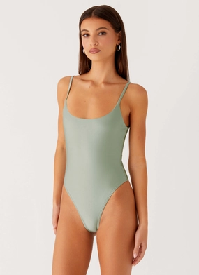 Ava One Piece Swimsuit - Sage Flexible Cuffs