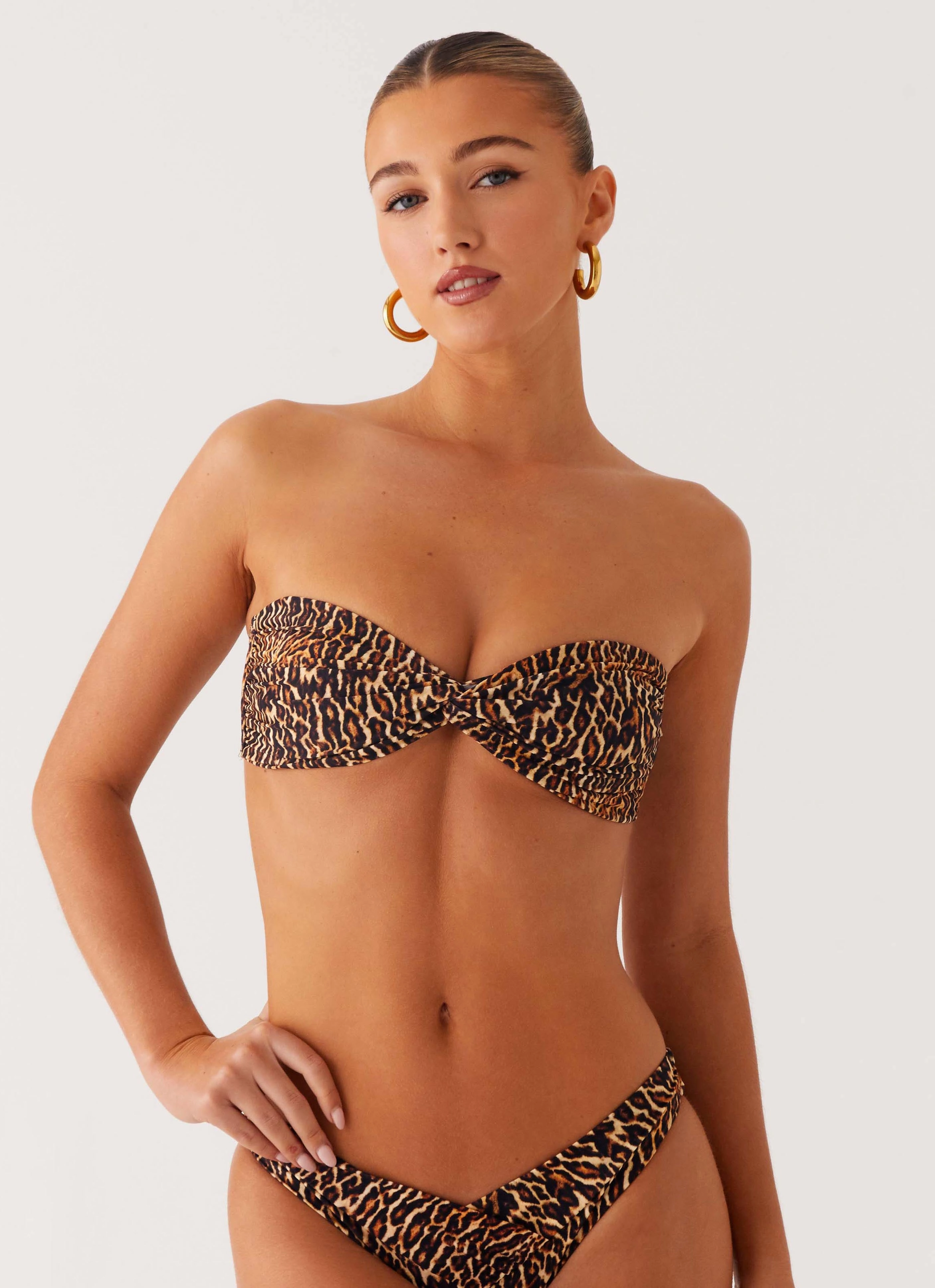 Delta Bandeau Bikini Top - Cheetah allergen-resistant AntiPillingFabric