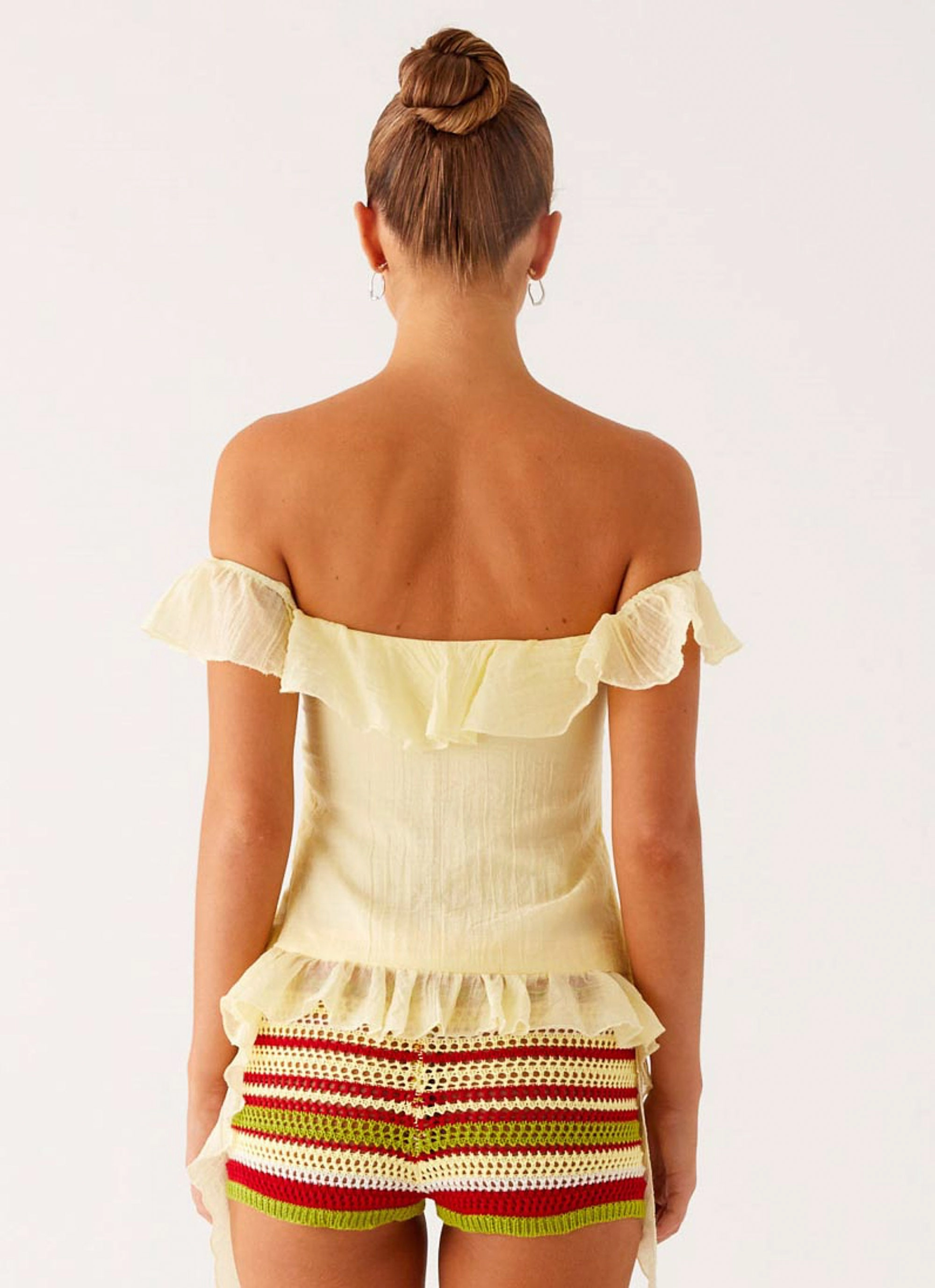 Miffy Mini Shorts - Yellow Multi Elastic Cuff Outdoor Adventure