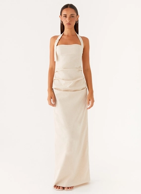 Chic Comfort Look Rumour Has It Maxi Dress - Oatmeal