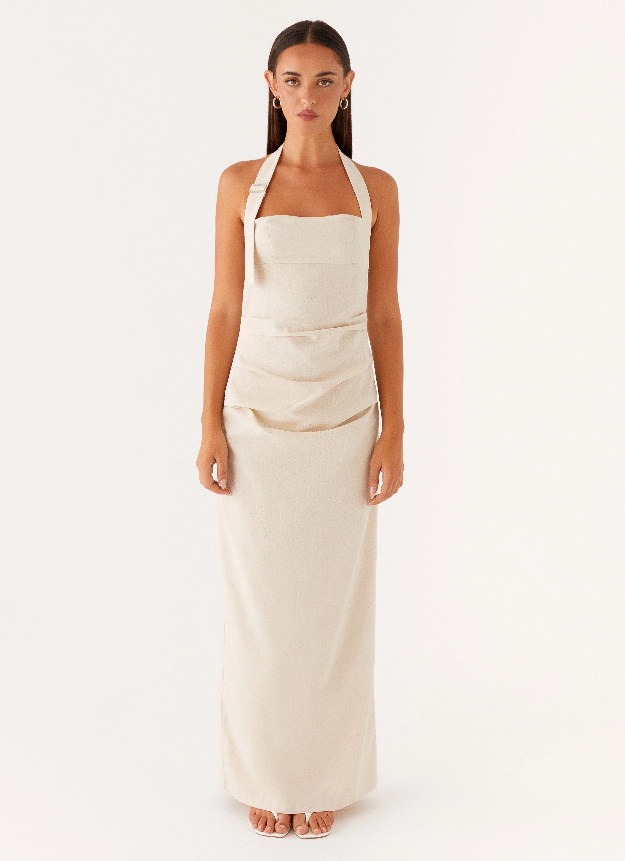 Relaxed Waist Rumour Has It Maxi Dress - Oatmeal