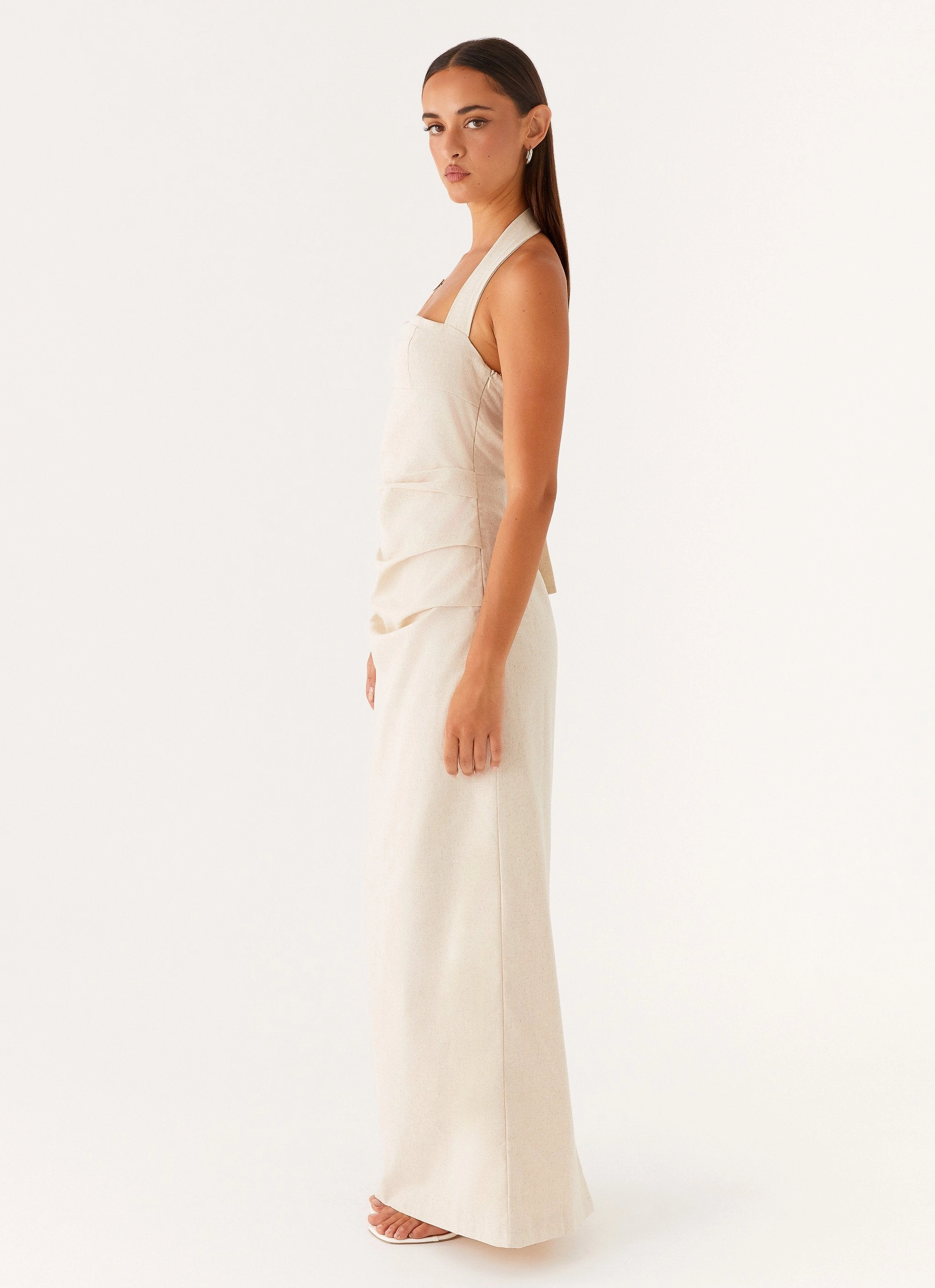 Grace Color French Vibe Rumour Has It Maxi Dress - Oatmeal
