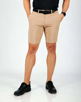 Quick Release Closure Men's Khaki Golf Shorts
