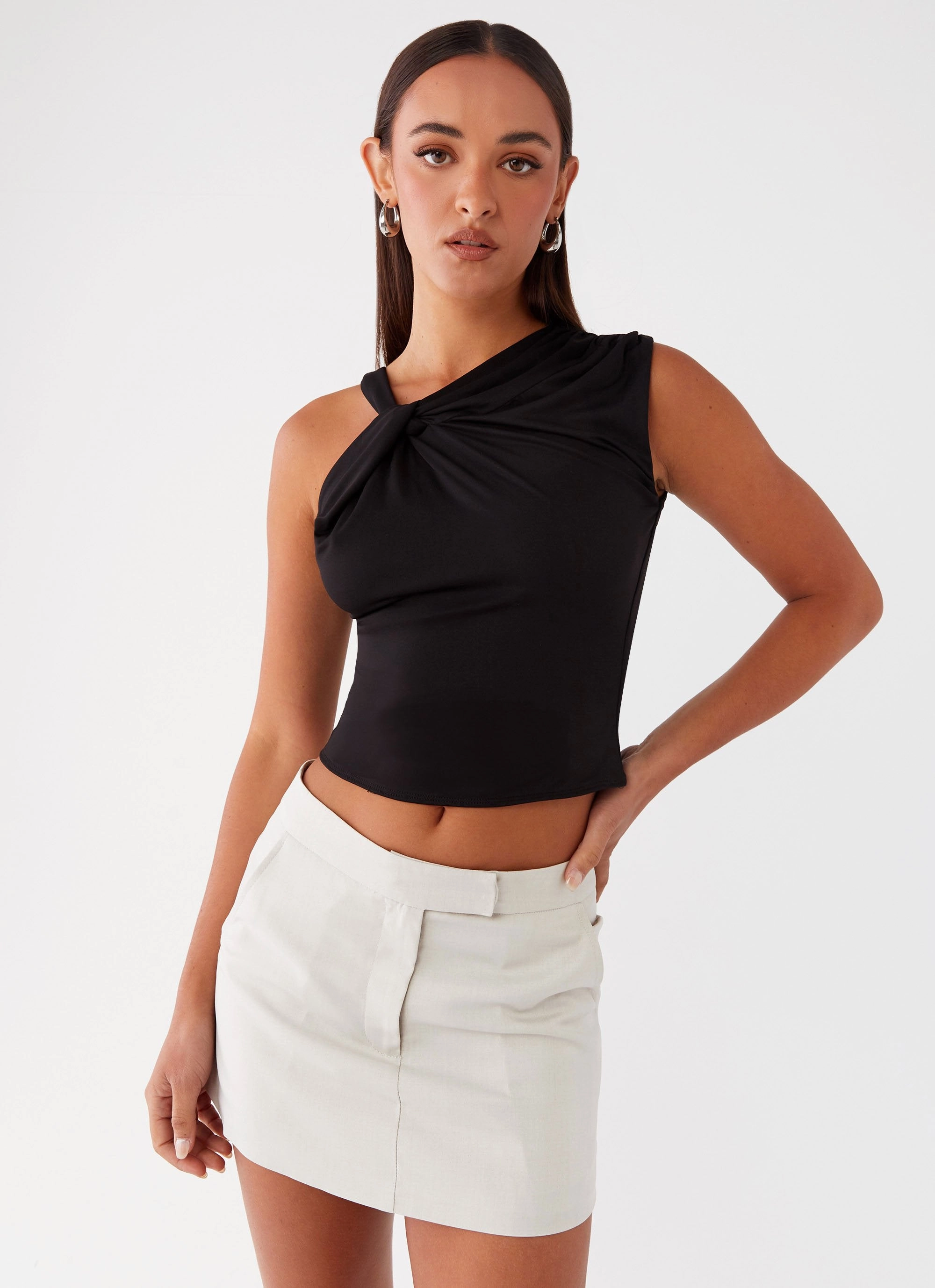 Vouge Low Rise Mini Skirt - Grey Wide fit Reinforced Stitching