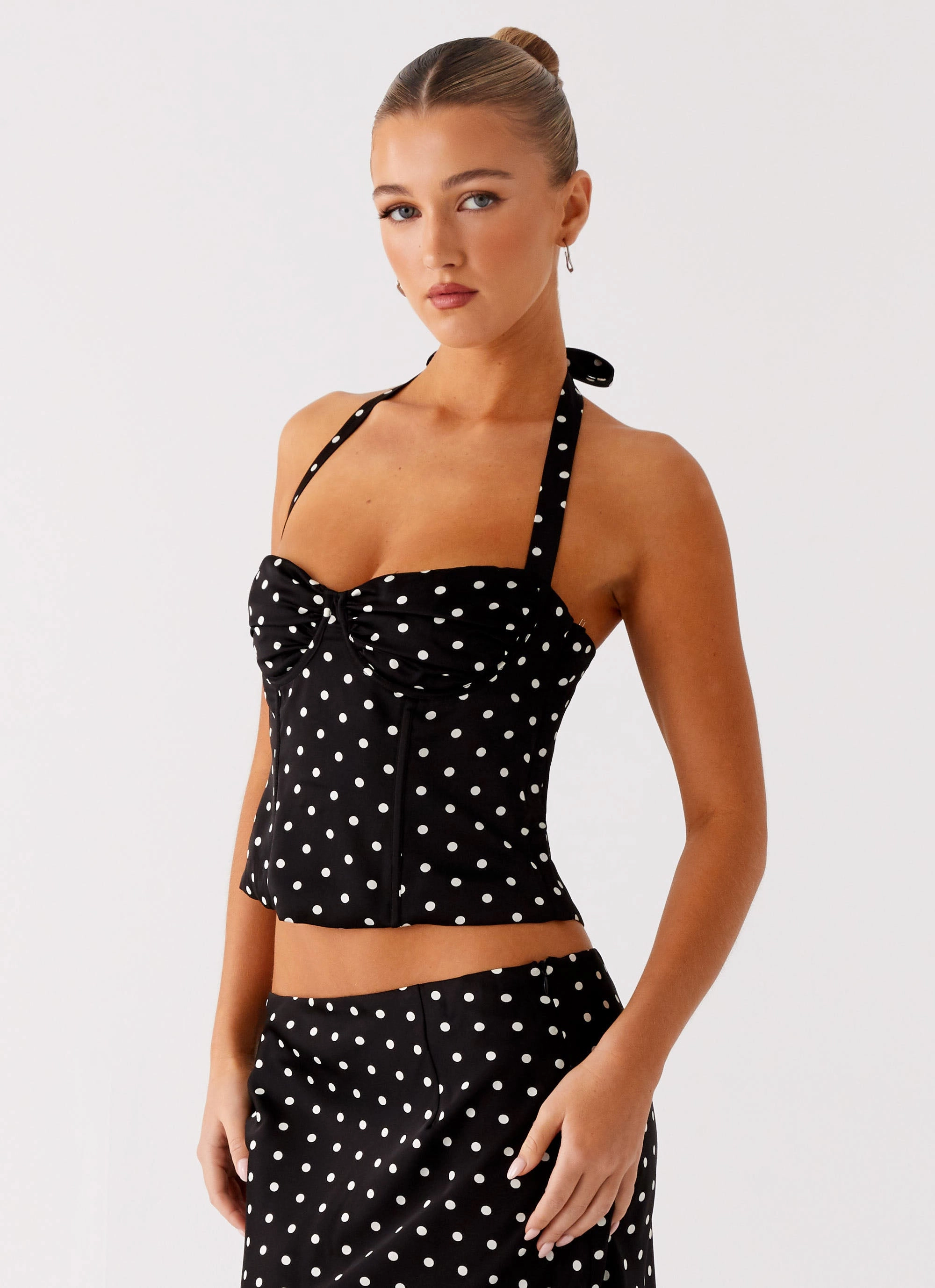 Breanne Top - Black Polka Dot Casual Pullover