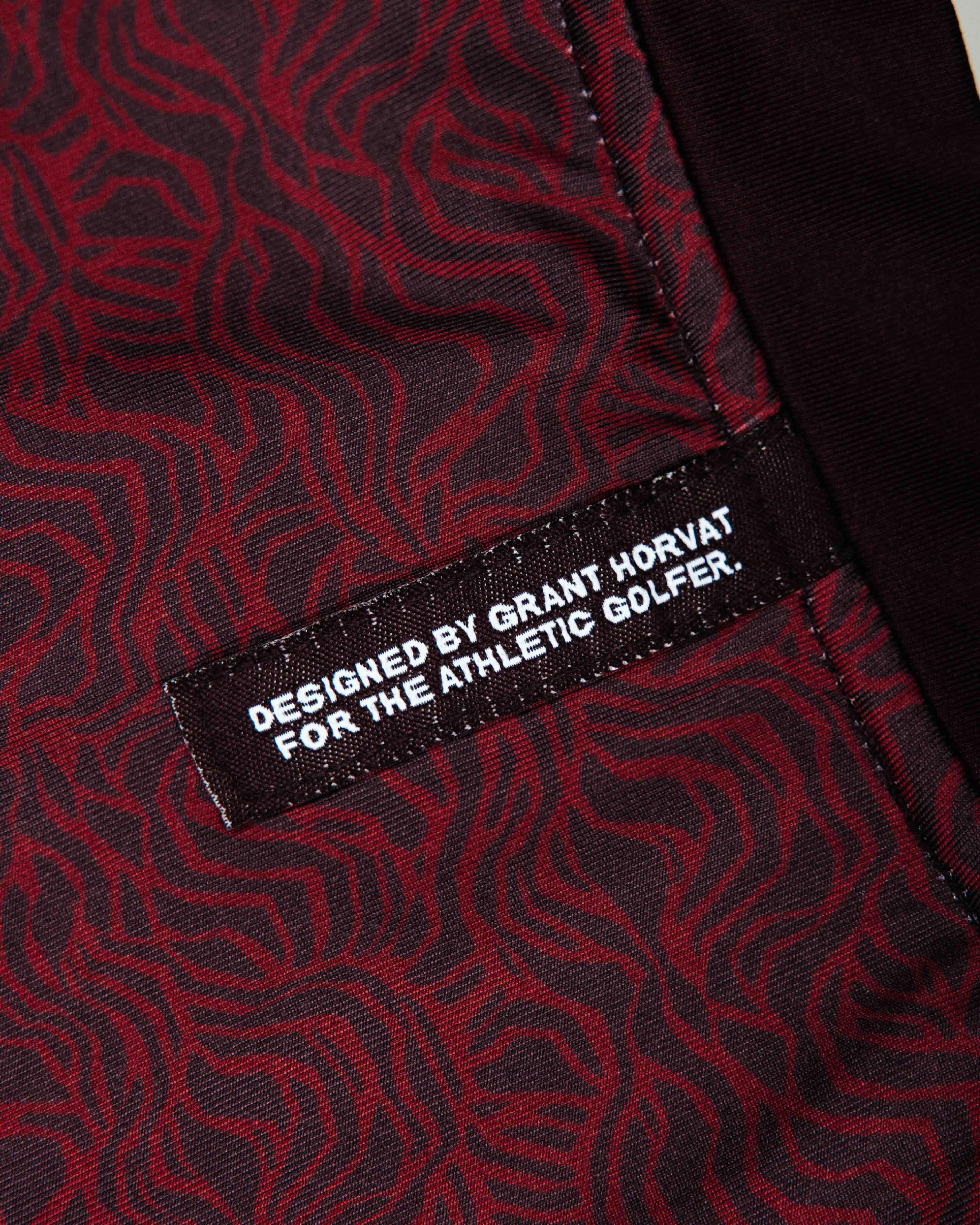 Silicone Grip Interior QuickDryTech Grant Horvat Maroon Waves Blade Polo