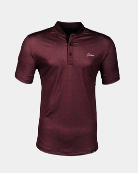 Grant Horvat Maroon Waves Blade Polo LoopwheelFabric