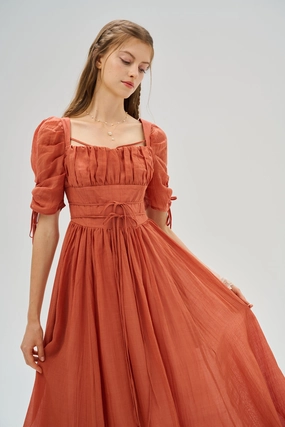 No Bunching Everyday Must-have Monette 27 | Corset Linen Dress